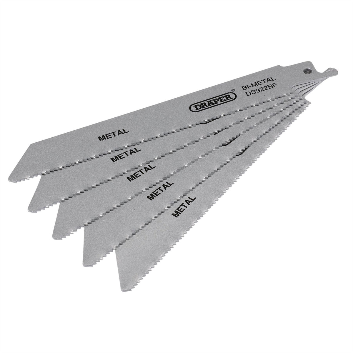 Draper Bi-metal Reciprocating Saw Blades for Metal 150mm 14tpi (Pack of 5) 43459 White Rose Tools