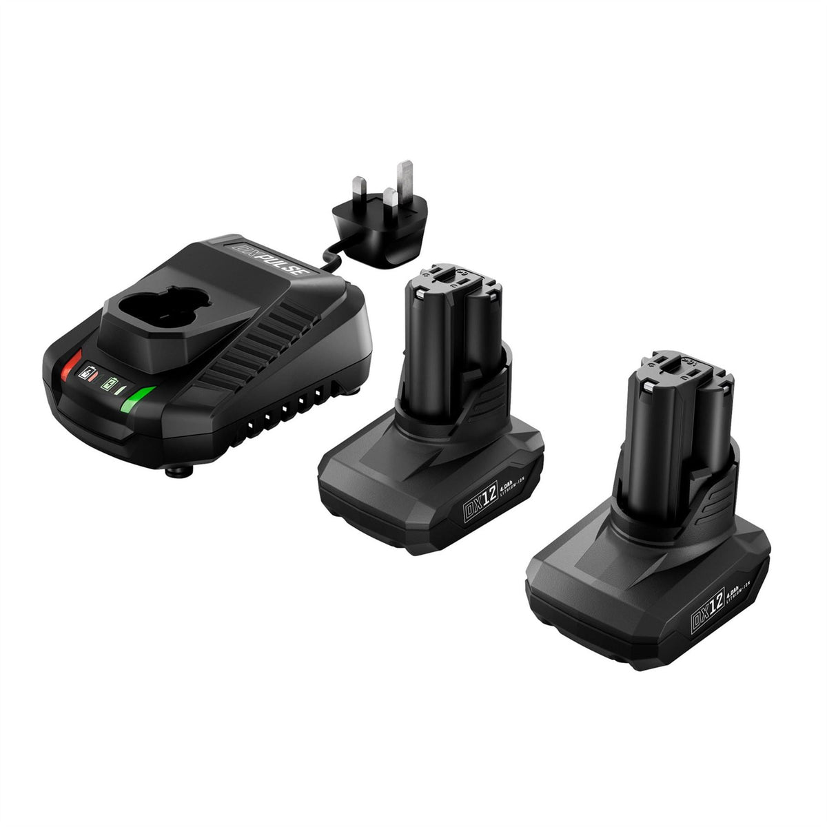 Draper DXPULSE 12V Brushless Combi Drill Kit 2 x 4.0Ah Batteries 1 x Fast Charger 27885 White Rose Tools