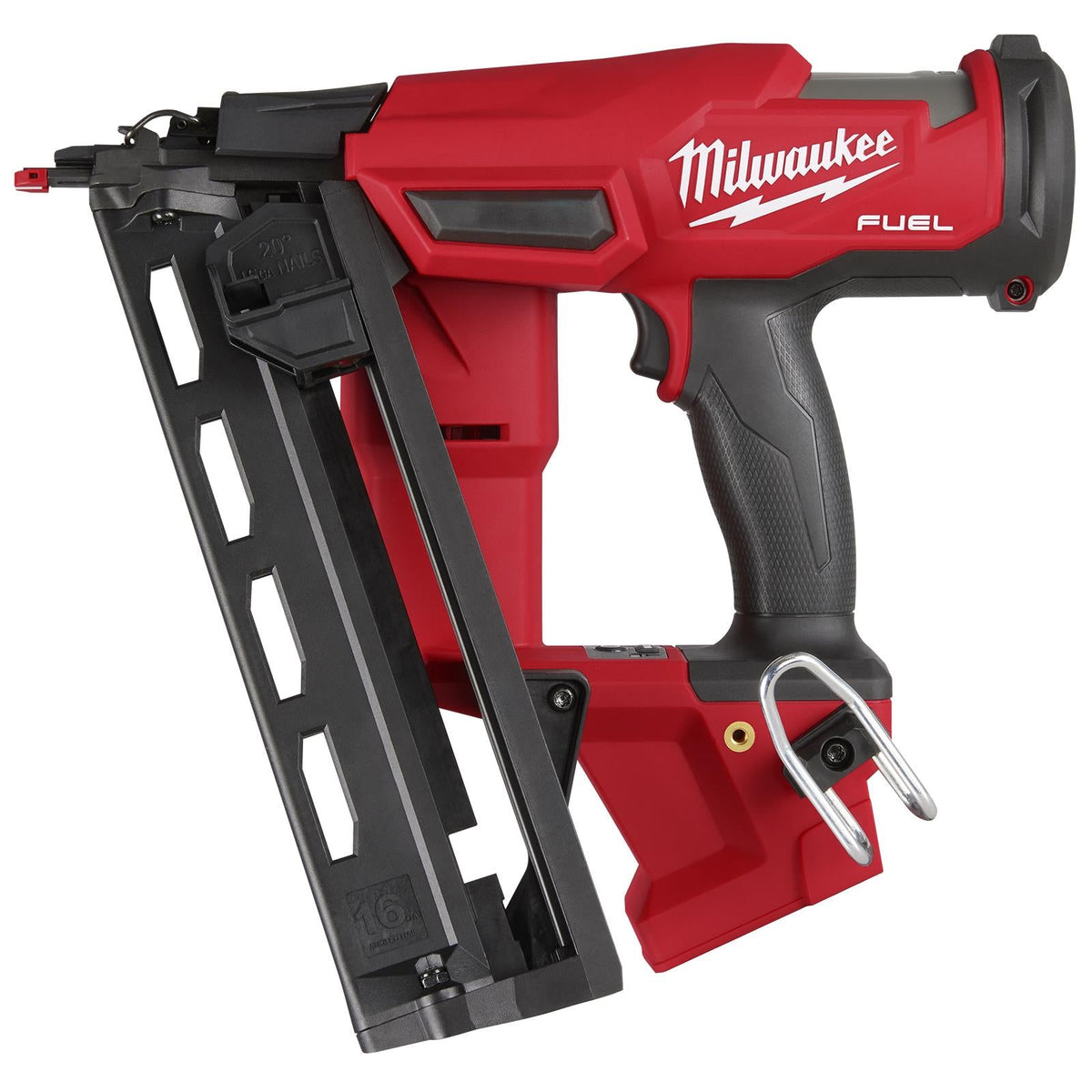 Milwaukee M18 18V FUEL 16 Gauge Angled Nail Finishing Nailer 2-Mode Bare Unit M18FN16GA-0 White Rose Tools