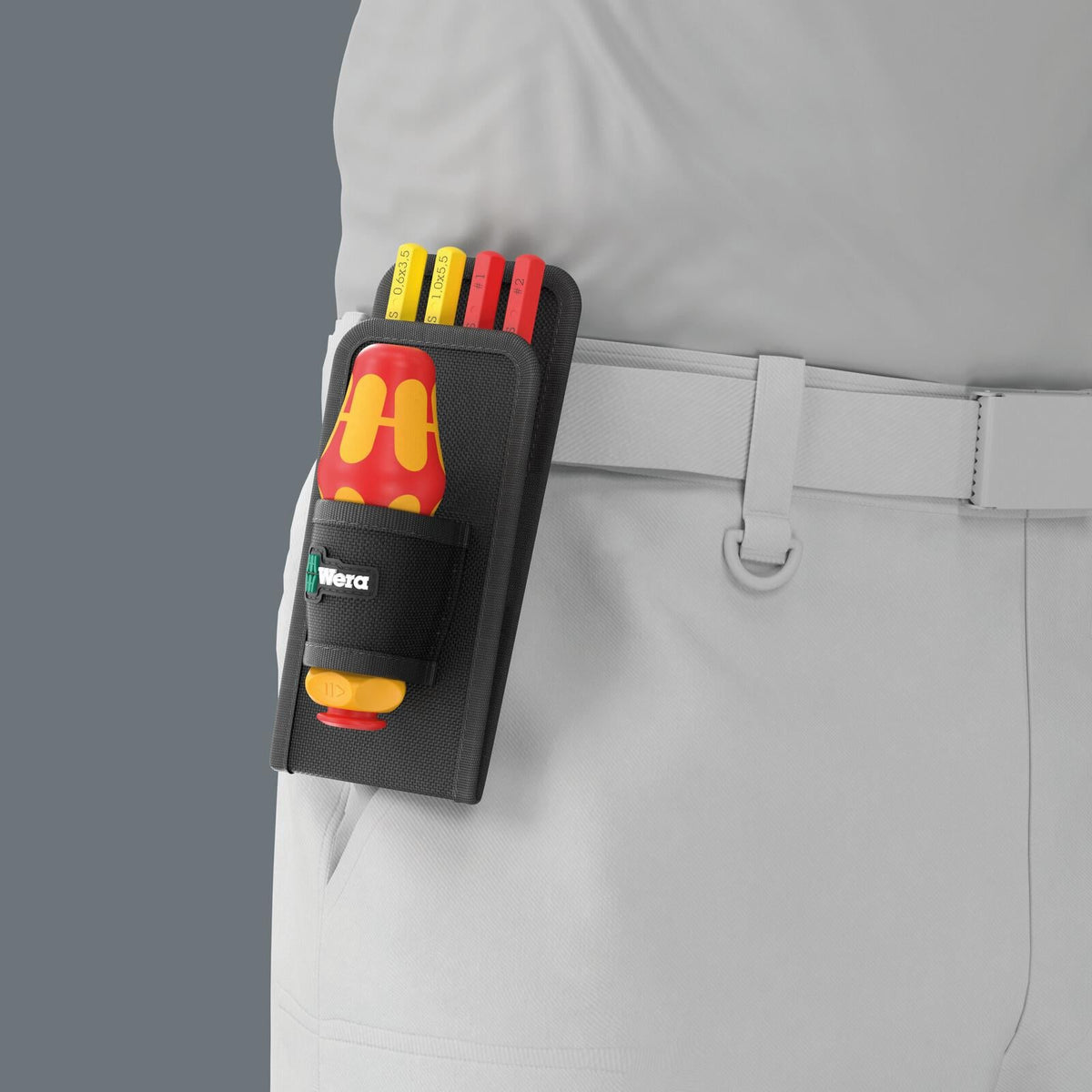 Wera Kraftform Kompakt VDE GO RA 3 Compact Belt Holster 5 Pieces White Rose Tools