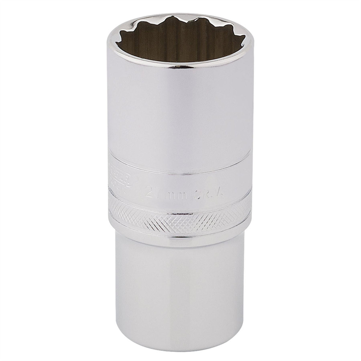 Draper Expert HI-TORQ® 12 Point Deep Socket 1/2" Sq. Dr. 27mm 33841 White Rose Tools