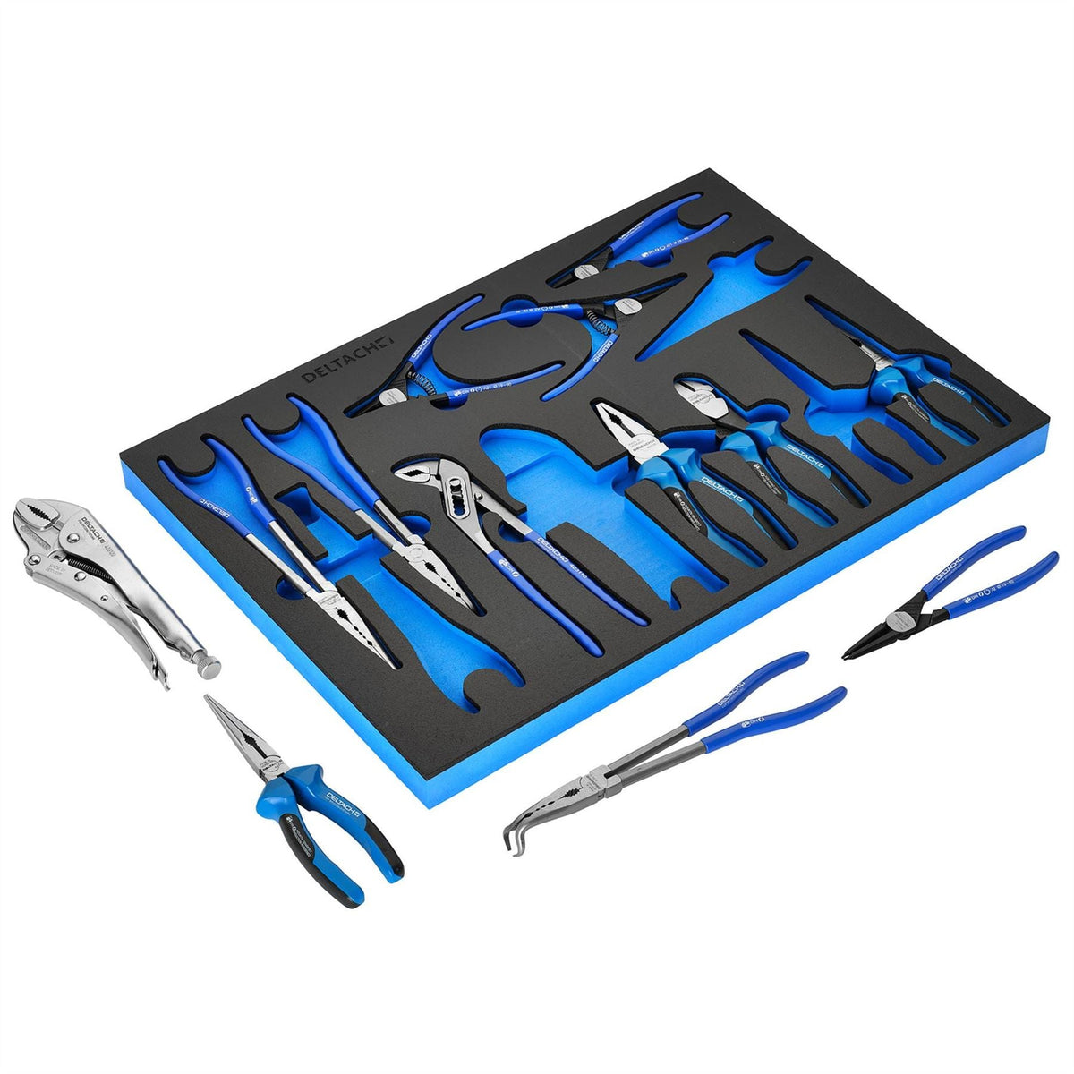 Bunker Pliers Set in EVA Foam Inlay (13 Piece) 29582 White Rose Tools