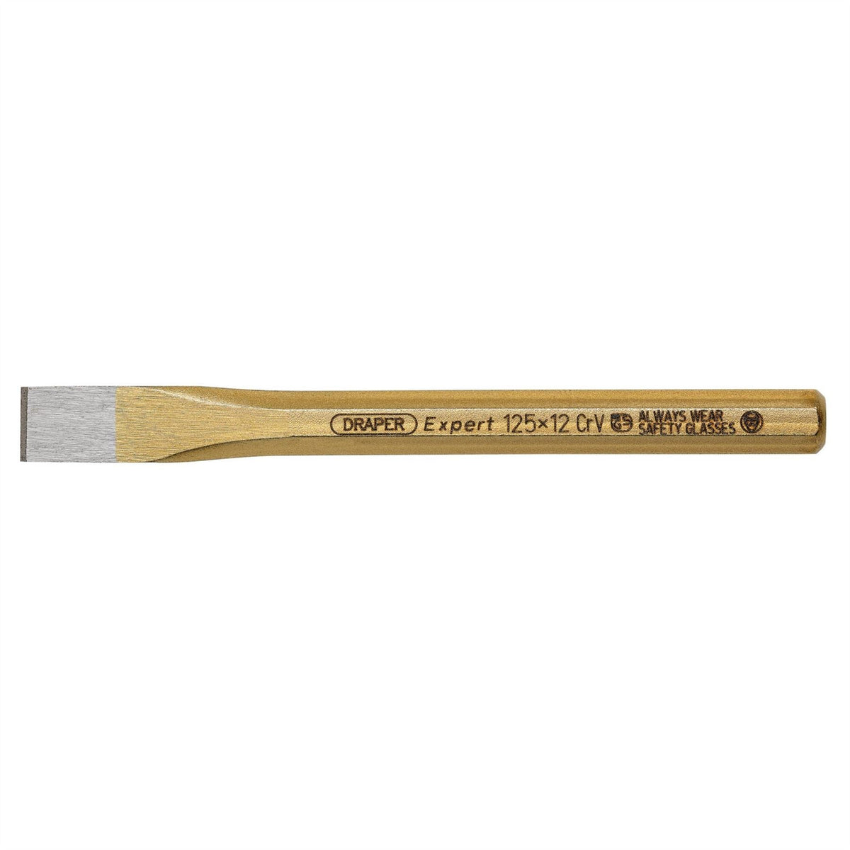 Draper Expert Octagonal Flat Cold Chisel 12 x 125mm 51546 White Rose Tools