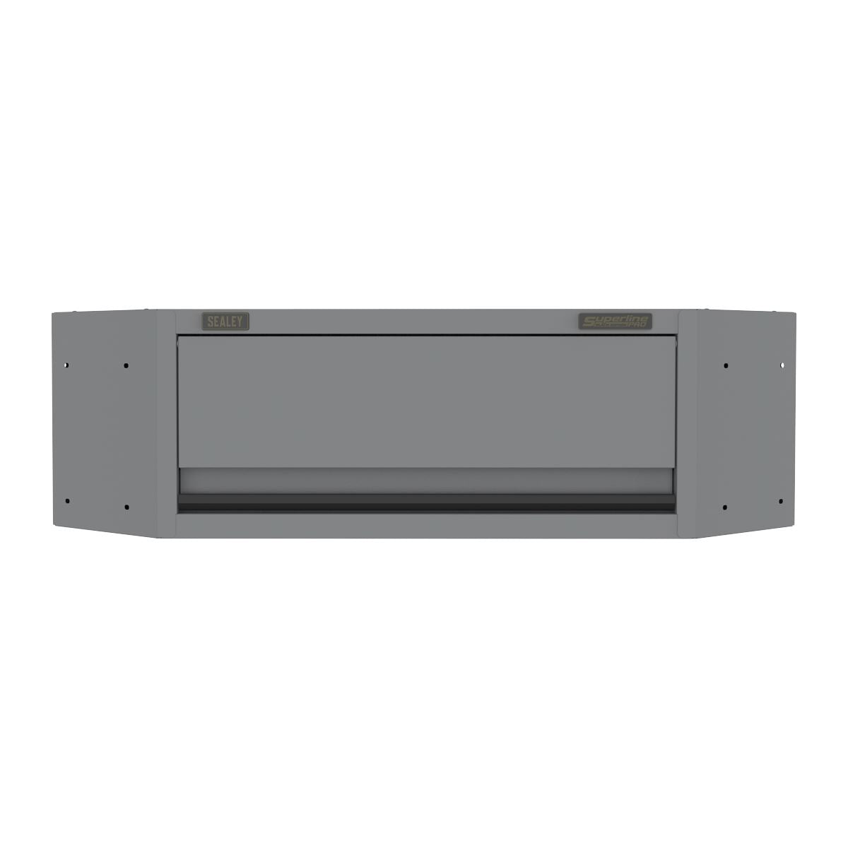 Sealey Superline PRO® Black Edition Modular Corner Wall Cabinet 860mm White Rose Tools