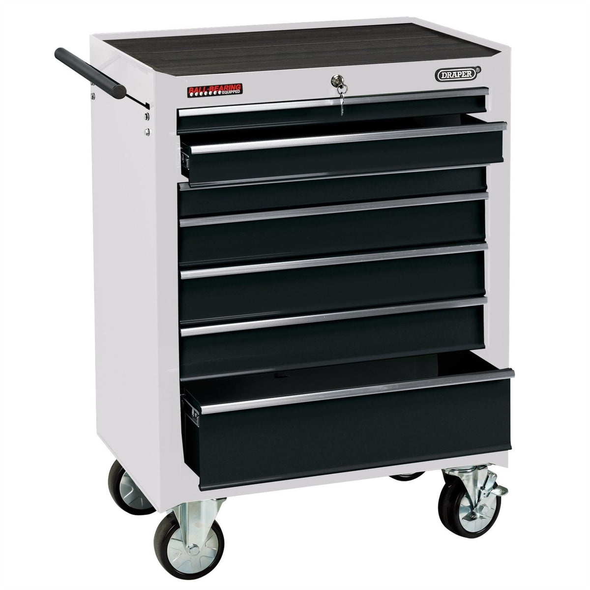 Draper Roller Tool Cabinet 7 Drawer 26" White 35744 White Rose Tools