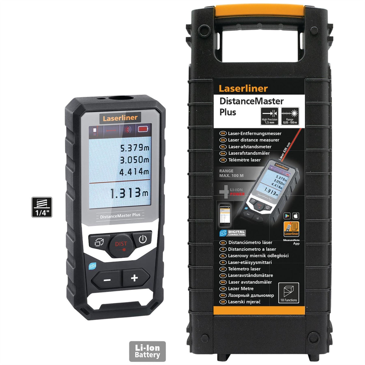 Laserliner 080.983A DistanceMaster Plus Laser Rangefinder 100m 32152 White Rose Tools