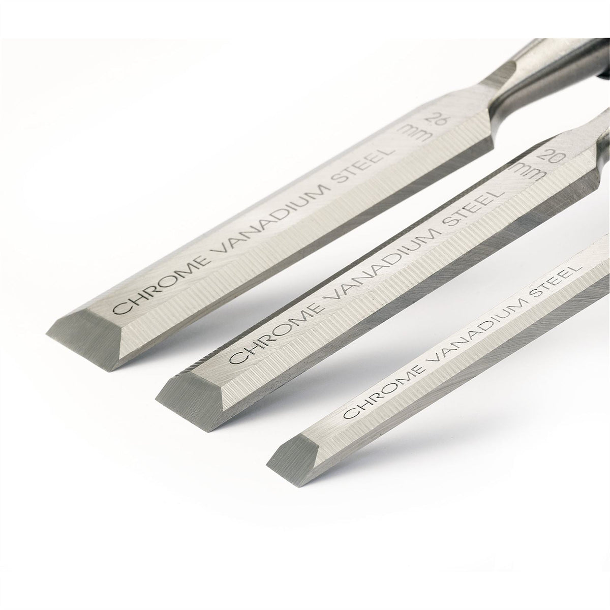 Draper Expert Soft Grip Bevel Edge Wood Chisel Set 150mm (3 Piece) 45865 White Rose Tools
