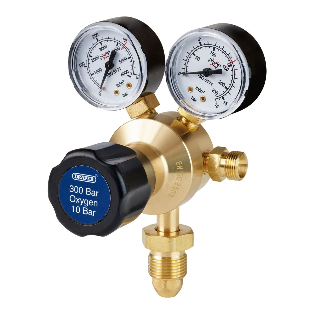 Draper Oxygen Regulator 300 Bar 35010 White Rose Tools