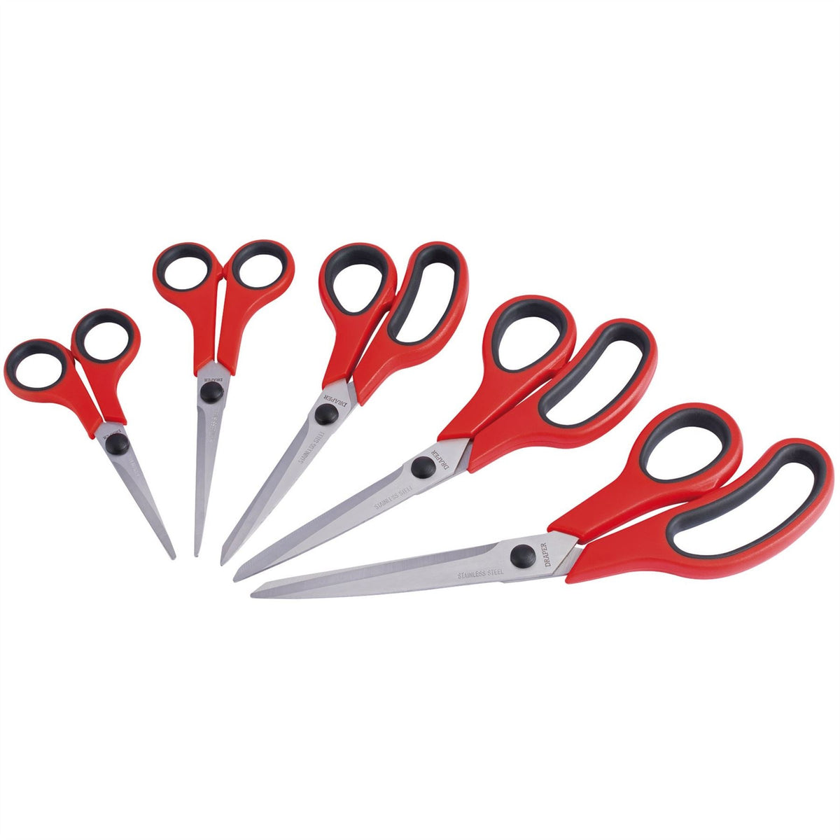 Draper Redline® Household Scissor Set (5 Piece) 67835 White Rose Tools