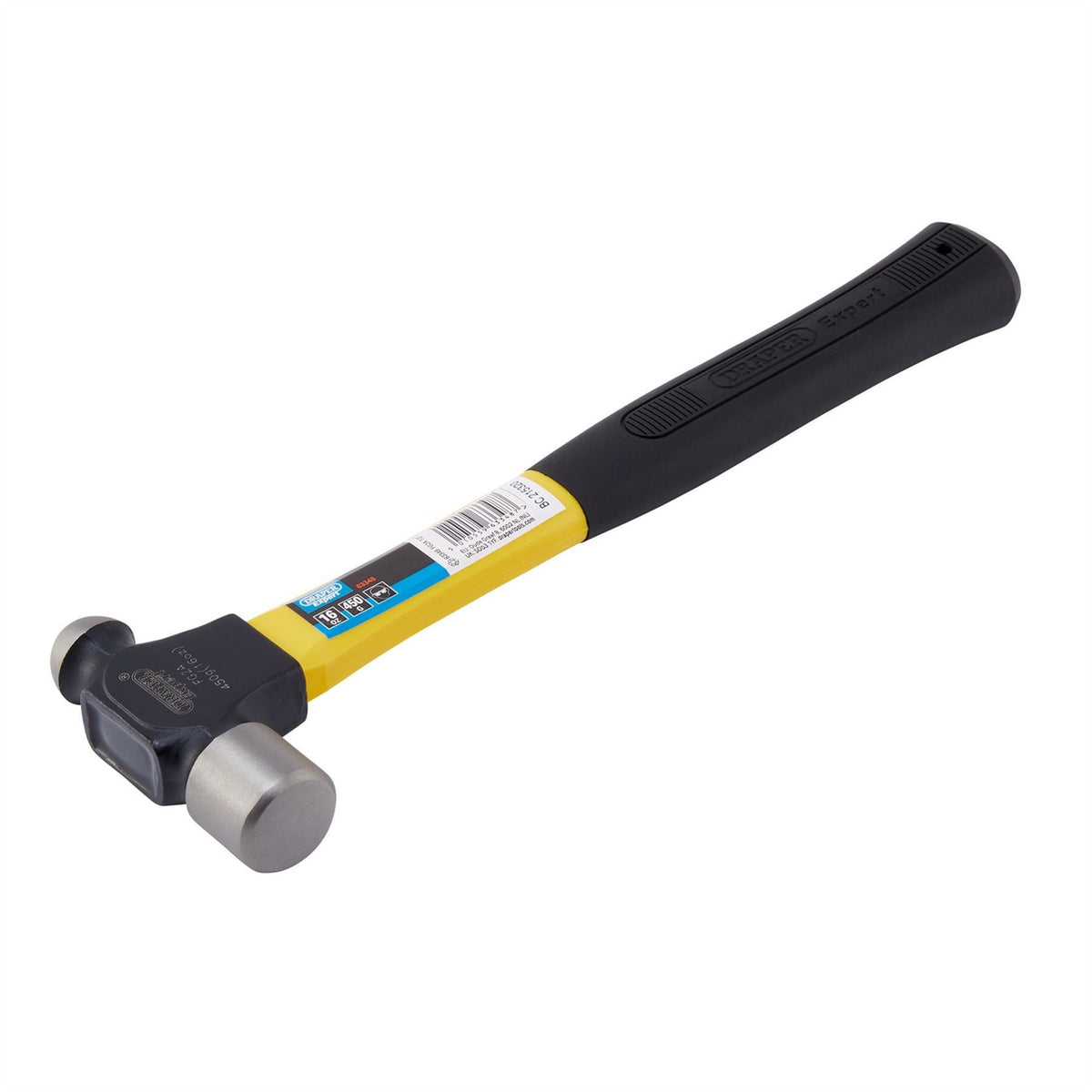Draper Expert Ball Pein Hammer with Fibreglass Shaft 450g/16oz 63348 White Rose Tools