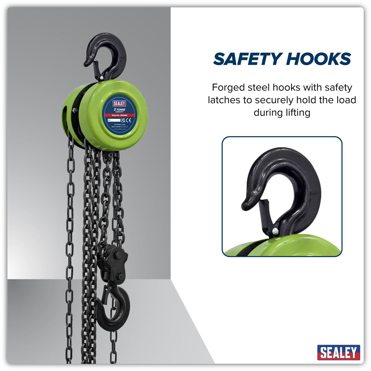 Sealey 2.5m Chain Block 2 Tonne