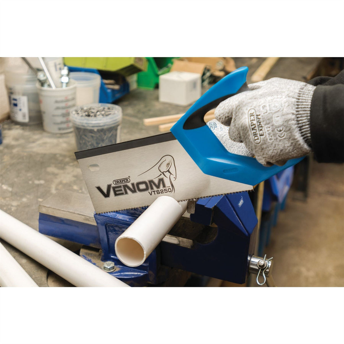 Draper Venom® Double Ground Tenon Saw 250mm 11tpi/12ppi 82199 White Rose Tools