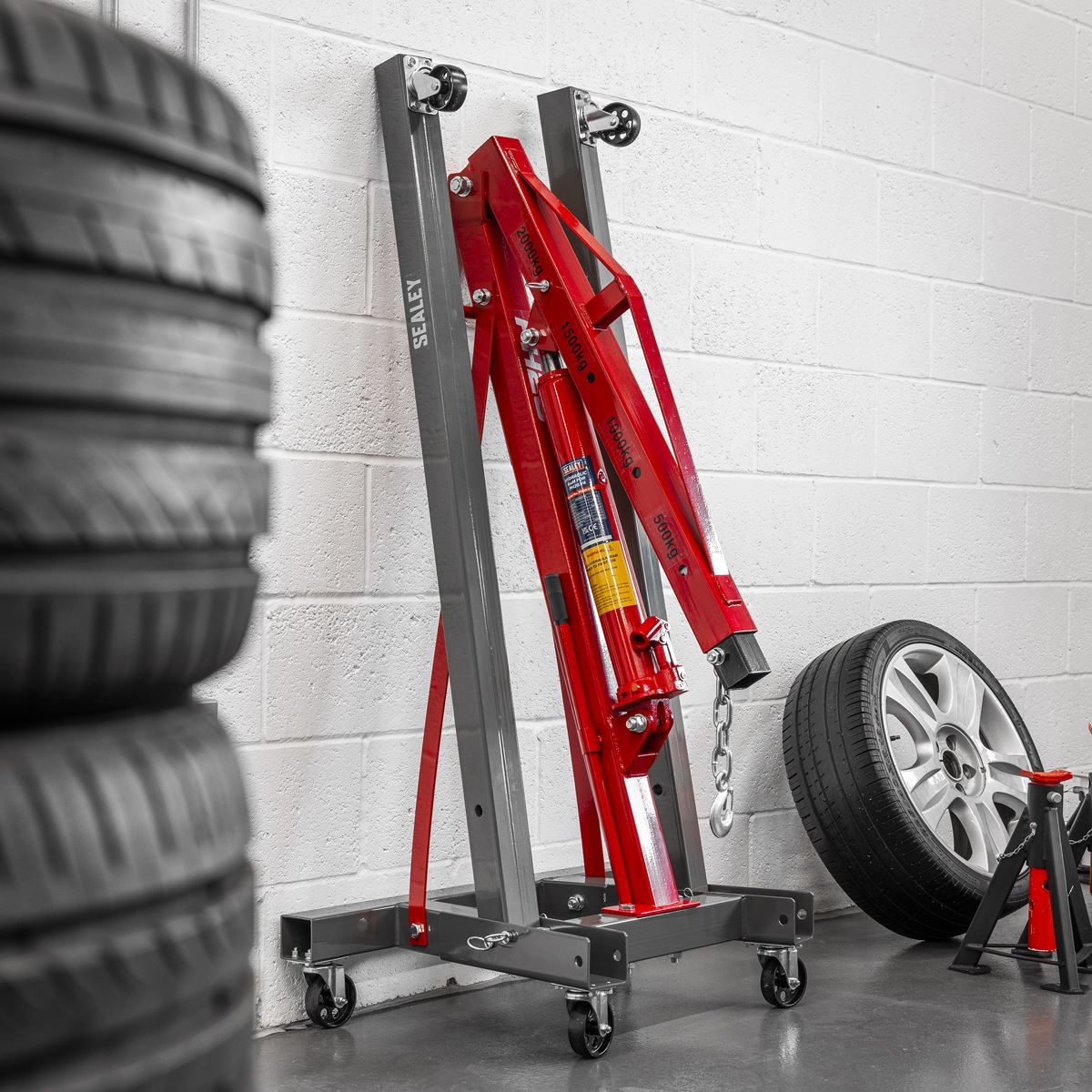 Sealey Folding Engine Crane 2 Tonne