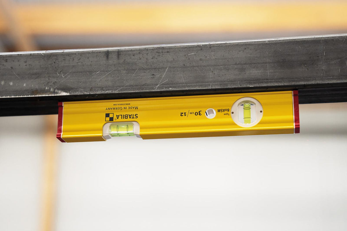 STABILA PRO SET 80 ASM-2 Spirit Level Set 30cm 60cm 120cm Levels 4 Piece in Case 19716 White Rose Tools