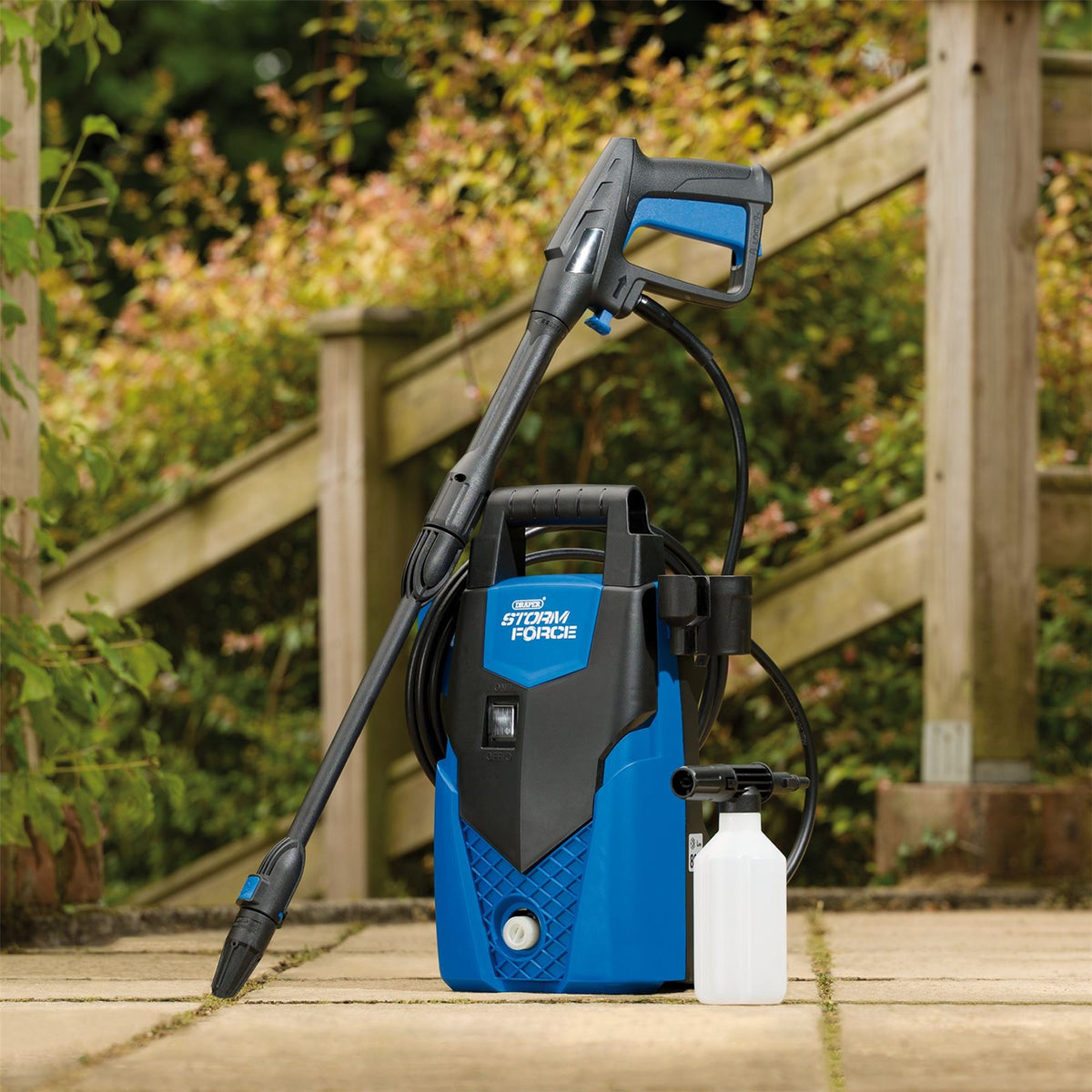 Draper Storm Force 230V Pressure Washer 1400W 105bar 98674 White Rose Tools