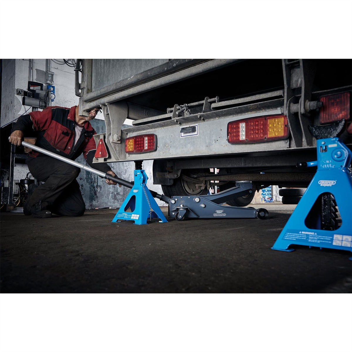 Draper Expert Professional Low Profile Garage Trolley Jack 4 Tonne 24276 White Rose Tools