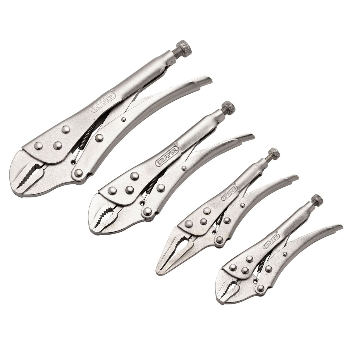 Draper Locking Pliers Set (4 Piece) 35373 White Rose Tools