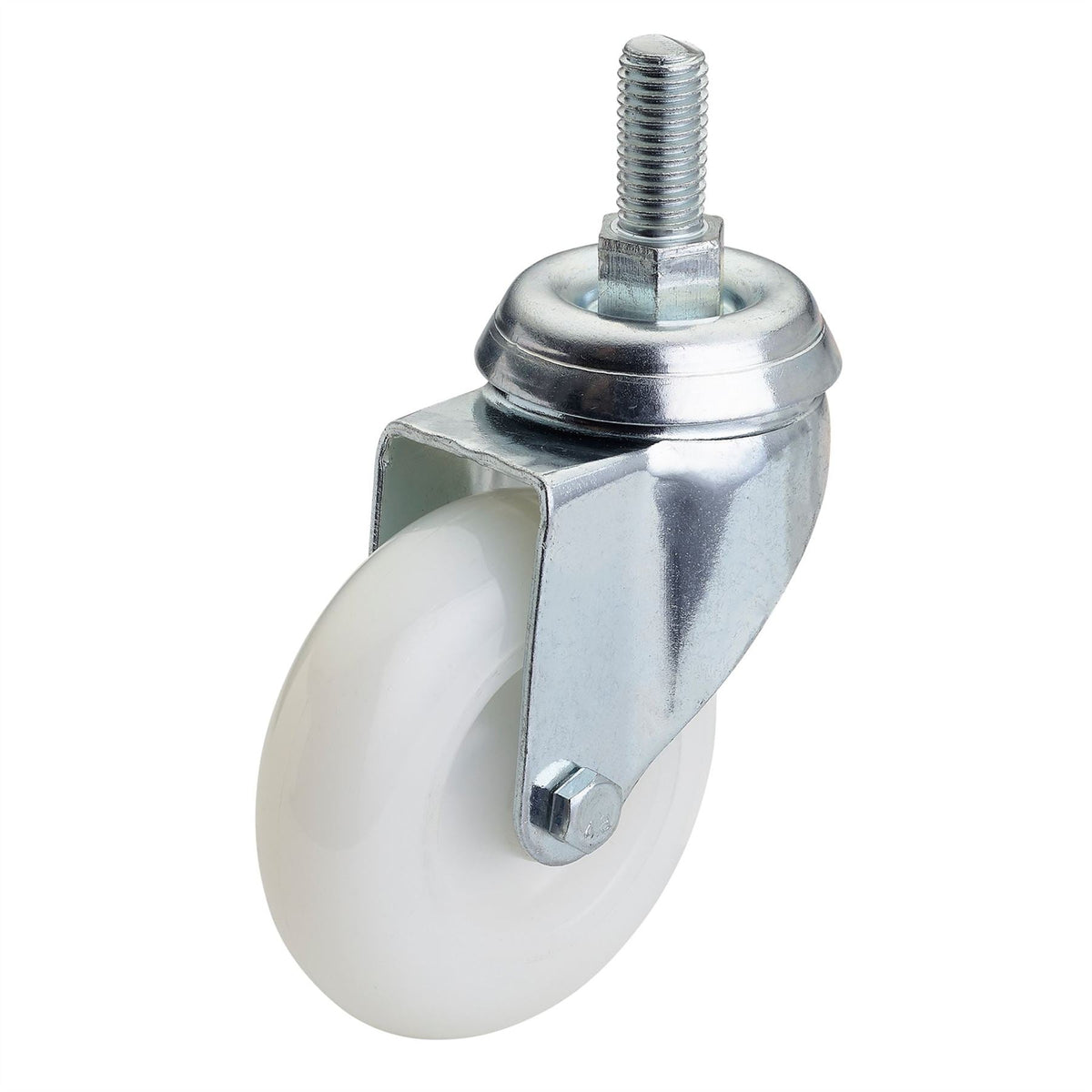 Draper Swivel Bolt Fixing Nylon Wheel 75mm Diameter S.W.L. 70kg 65500 White Rose Tools