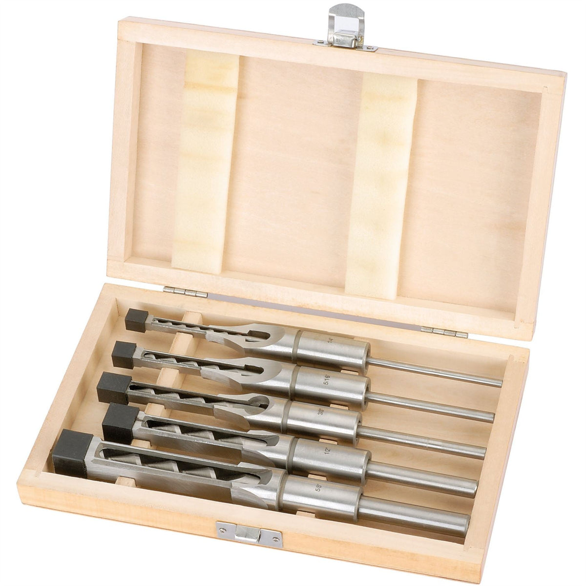 Draper Hollow Square Mortice Chisel and Bit Set (5 Piece) 40406 White Rose Tools