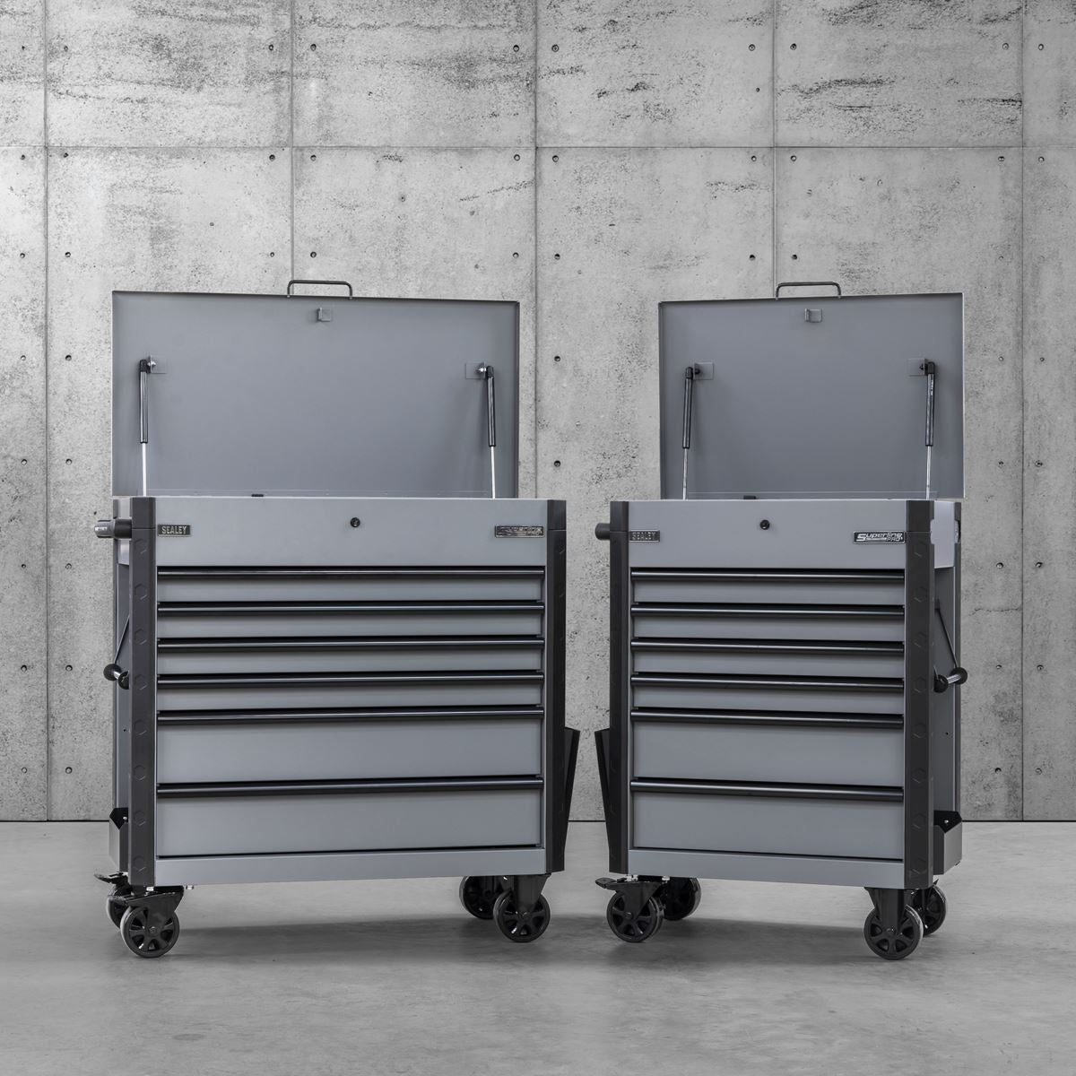 Sealey Superline Pro Tool Trolley 6 Drawer - Grey