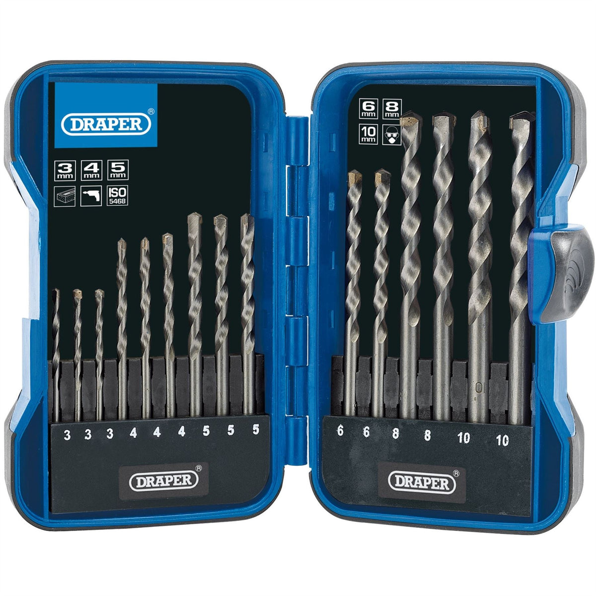 Draper TCT Masonry Drill Bit Set (15 Piece) 18550 White Rose Tools