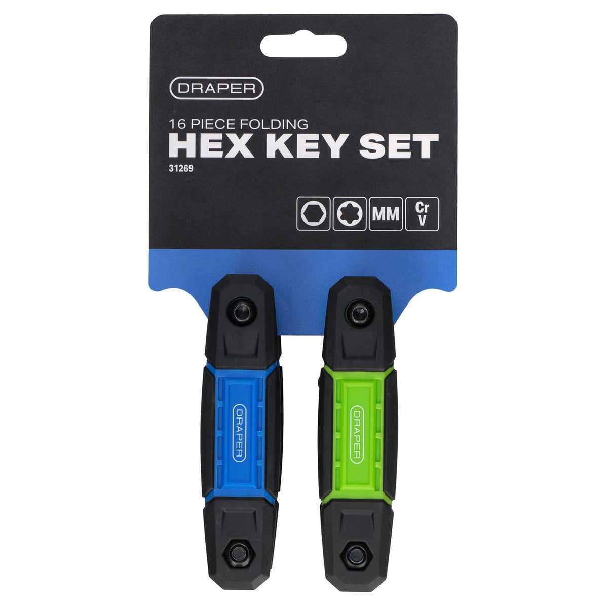 Draper TX-STAR® and Metric Folding Hex Key Set (2 x 8 Piece) 31269 White Rose Tools
