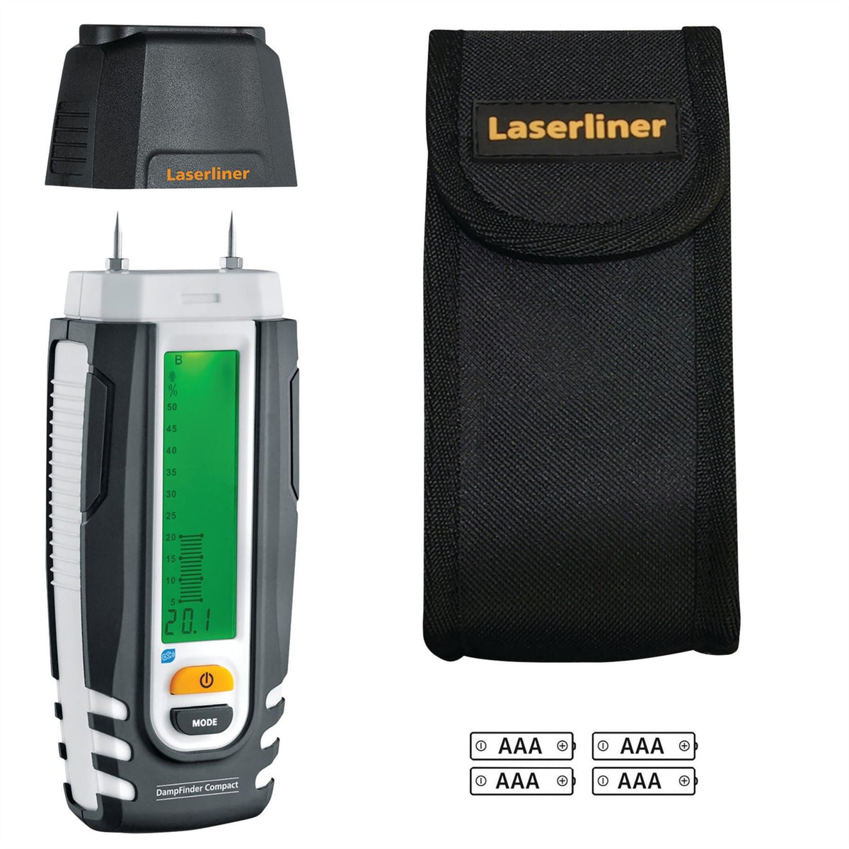 Laserliner 082.016A DampFinder Compact Plus Material Moisture Measuring Device 32188 White Rose Tools
