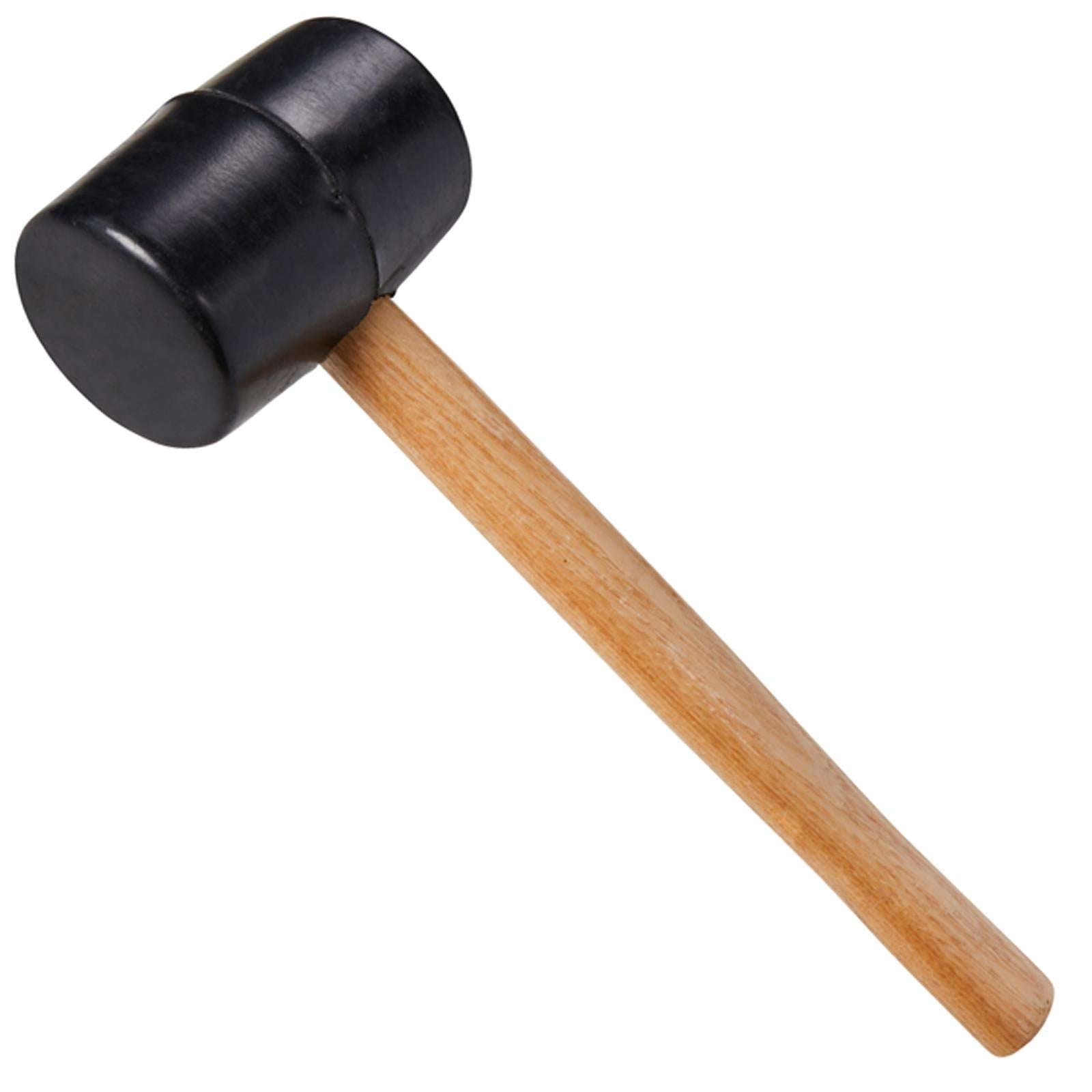 BlueSpot Black Rubber Mallet With Wooden Handle 16oz