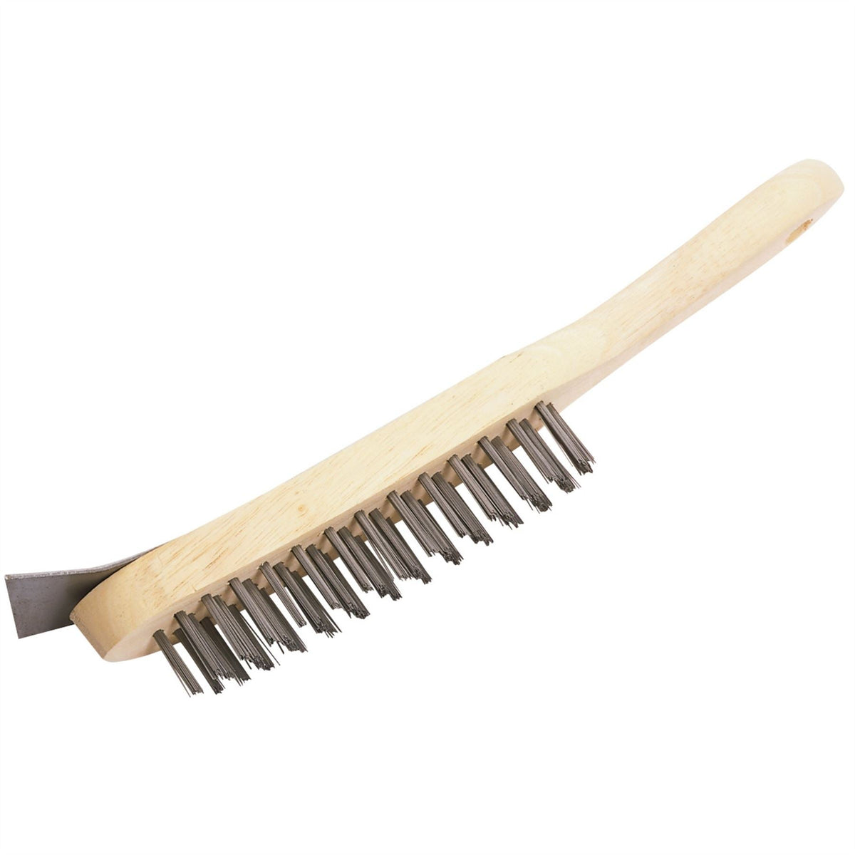 Draper 4 Row Wire Scratch Brush with Scraper 290mm 31573 White Rose Tools