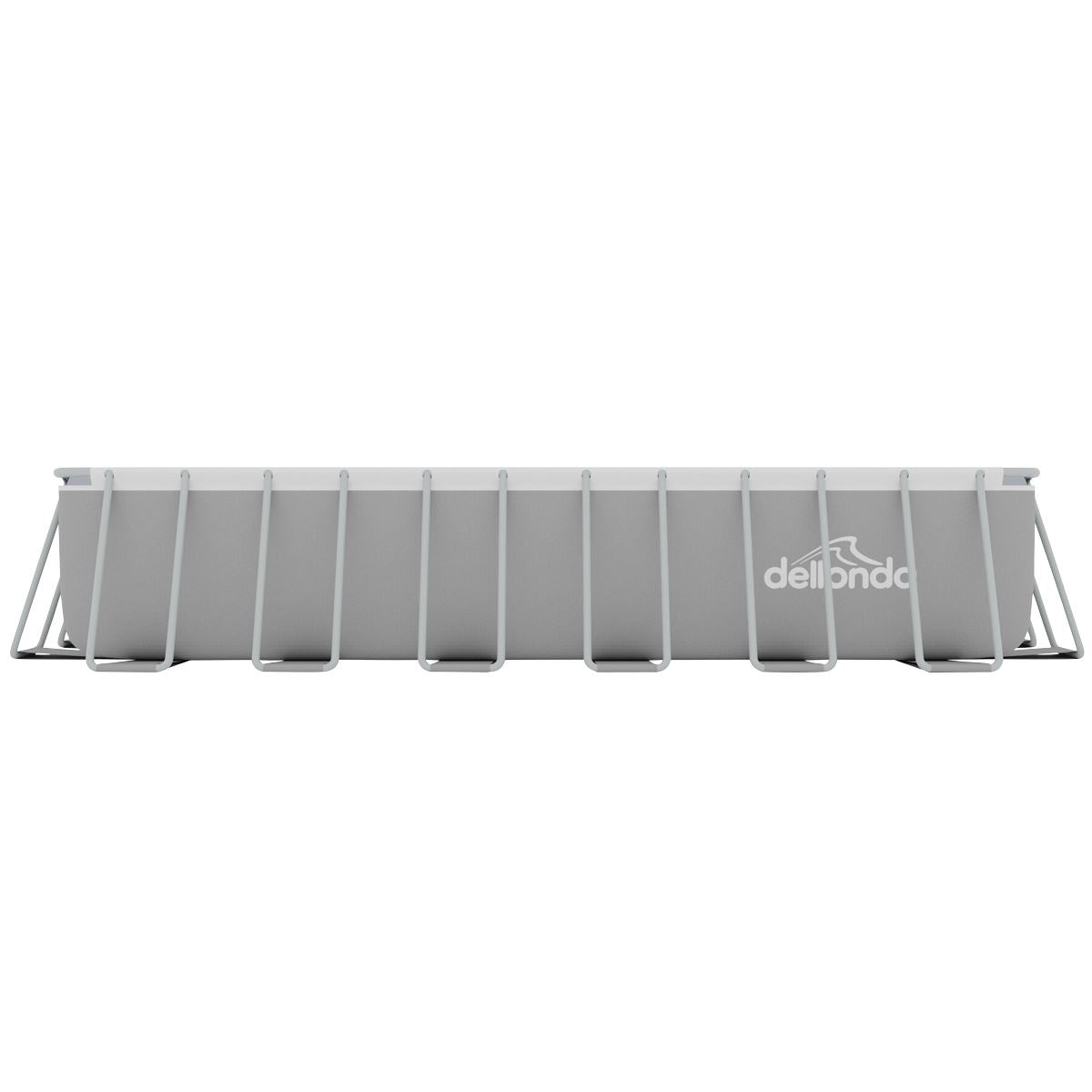 Dellonda 25ft Deluxe Steel Frame Swimming Pool with Step Ladder, Ground Covers and Filter Pump White Rose Tools