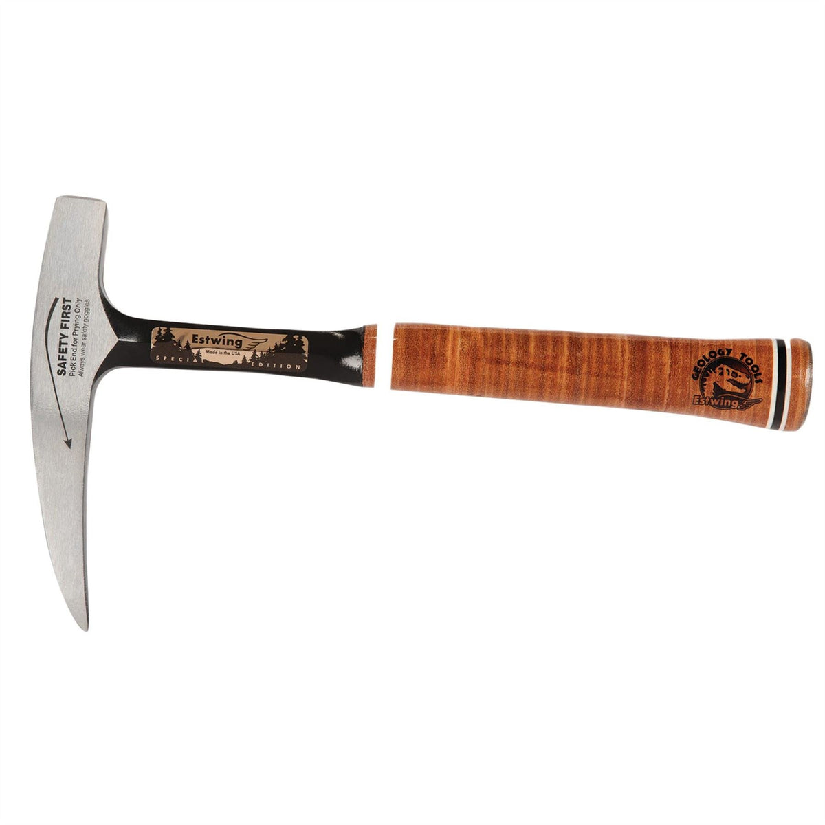 Estwing E30SE Special Edition Pointed Tip Rock Pick with Leather Grip 22oz/624g 23585 White Rose Tools