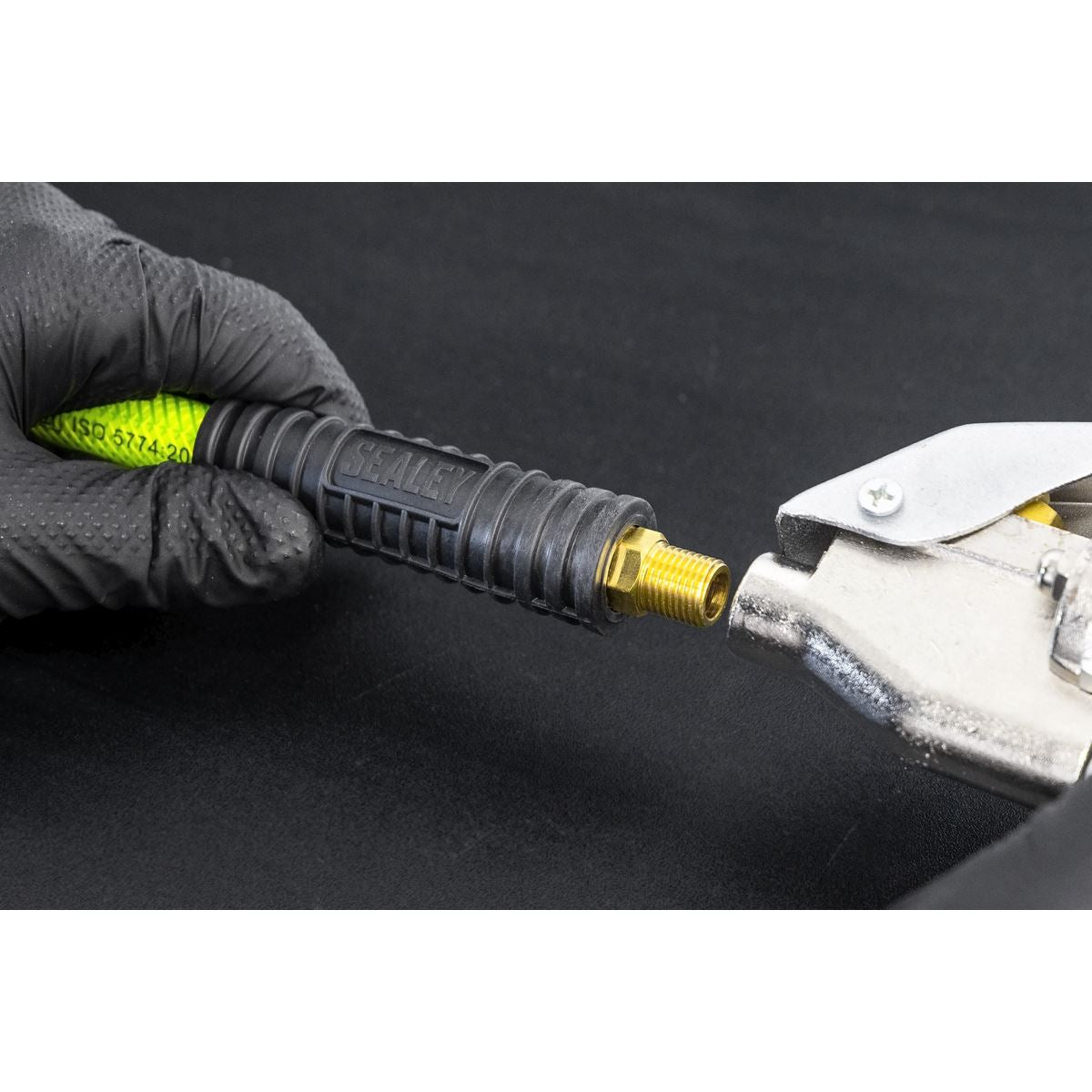 Sealey High-Visibility Air Hose with 1/4"BSP Unions 15m x 10mm