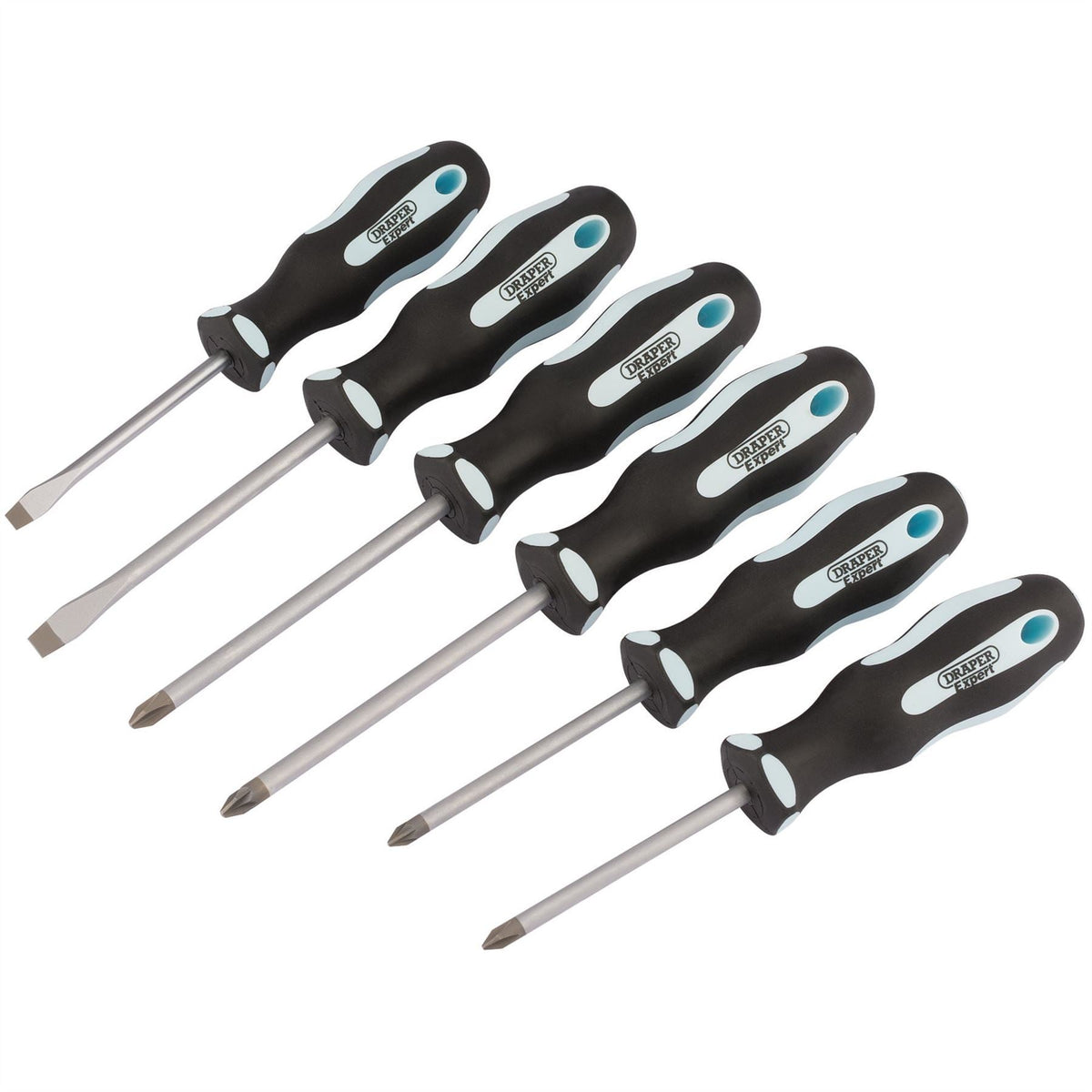 Draper Expert Soft Grip Screwdriver Set (6 Piece) 63588 White Rose Tools