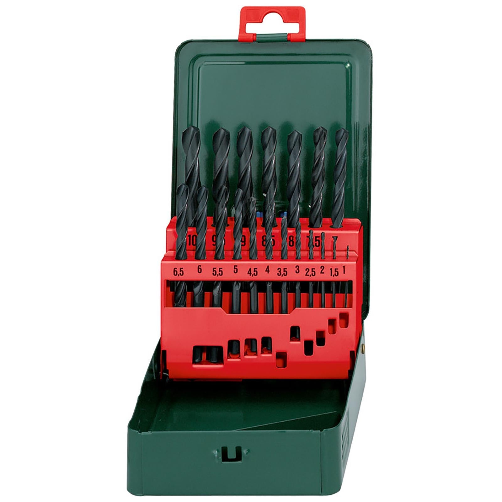 Metabo Drill Bit Set HSS-R Metric 19 Piece 1-10mm in Storage Case