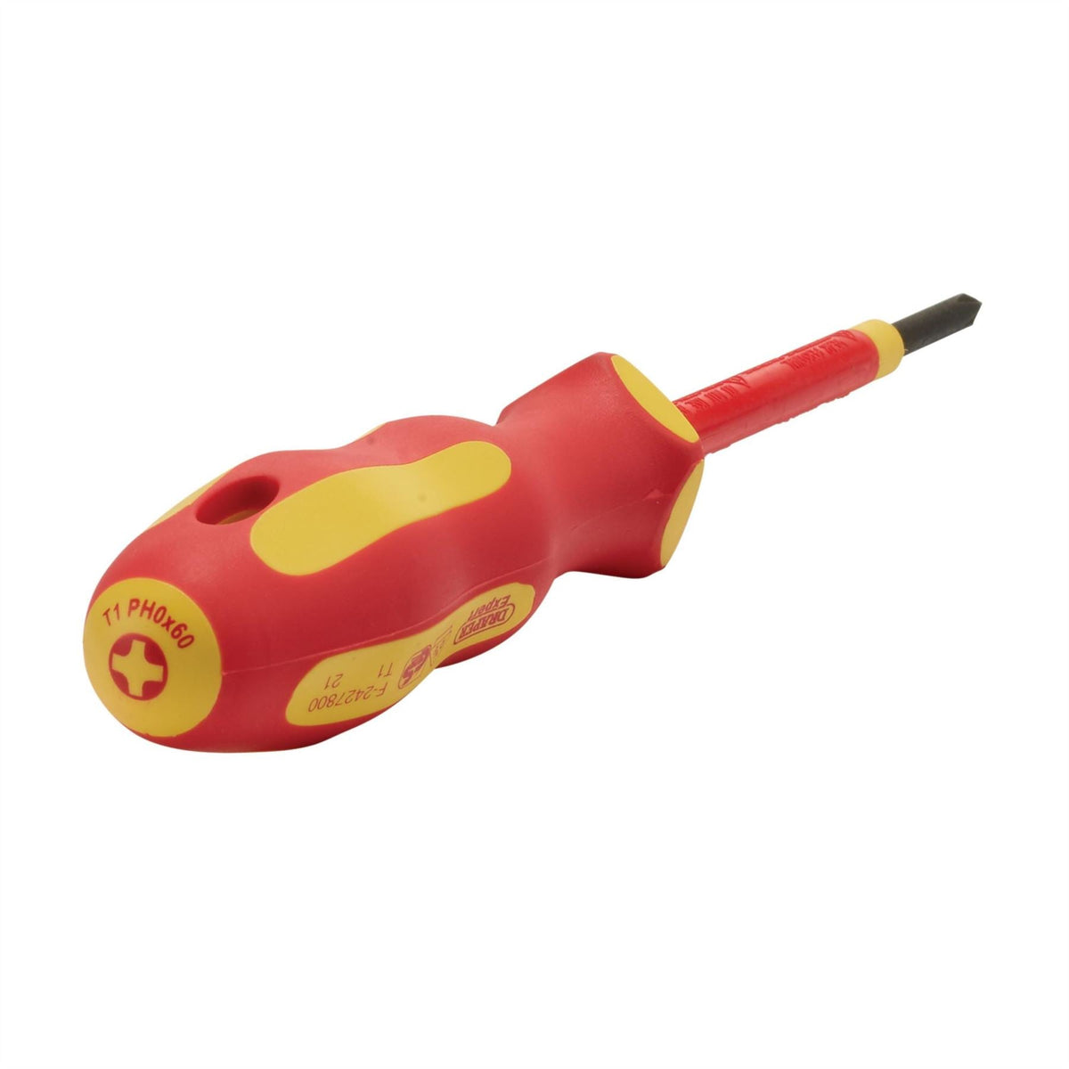 Draper XP1000 VDE Cross Slot Screwdriver No.0 x 60mm 64427 White Rose Tools