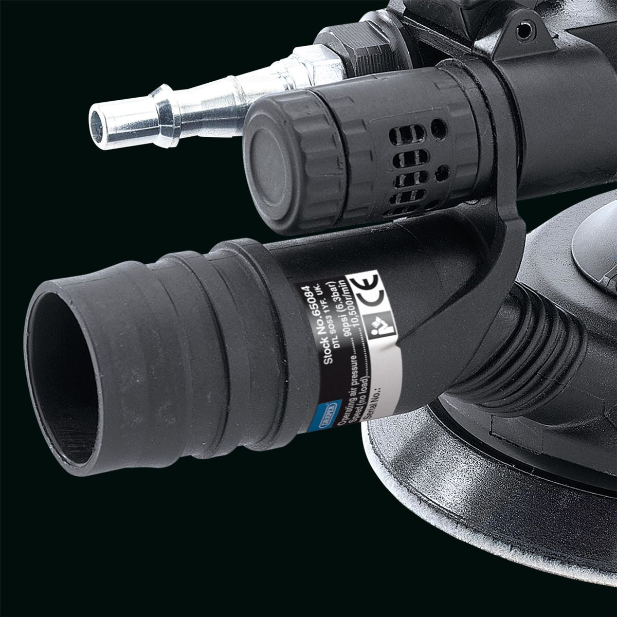 Draper Composite Dual Action Air Sander 150mm 65084 White Rose Tools