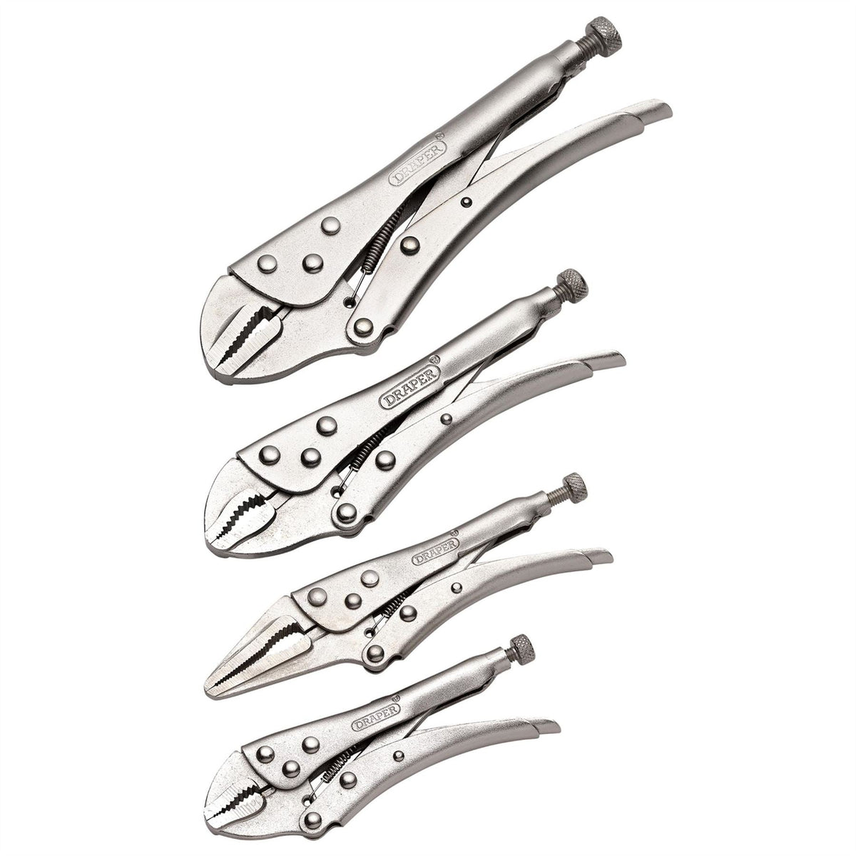 Draper Locking Pliers Set (4 Piece) 35373 White Rose Tools