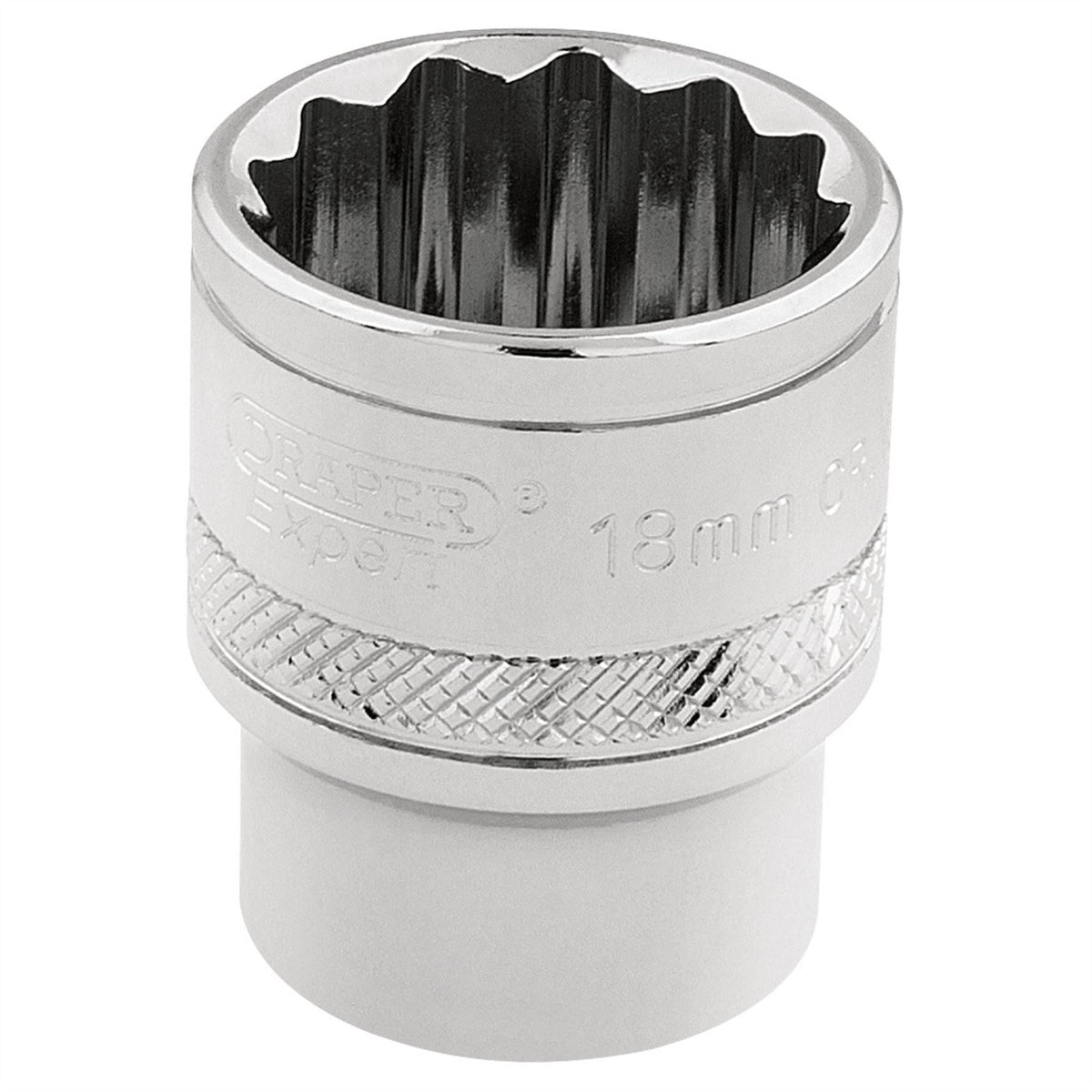 Draper Expert HI-TORQ® 12 Point Socket 3/8" Sq. Dr. 18mm 32786 White Rose Tools