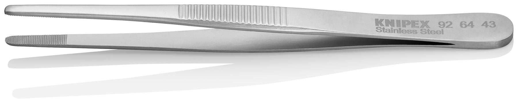 KNIPEX Universal Tweezers 120mm Blunt Tip Stainless Steel 92 64 43