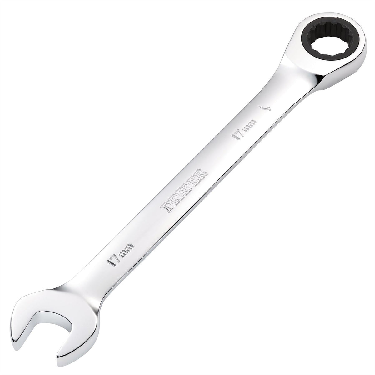 Draper Metric Ratcheting Combination Spanner 17mm 31014 White Rose Tools