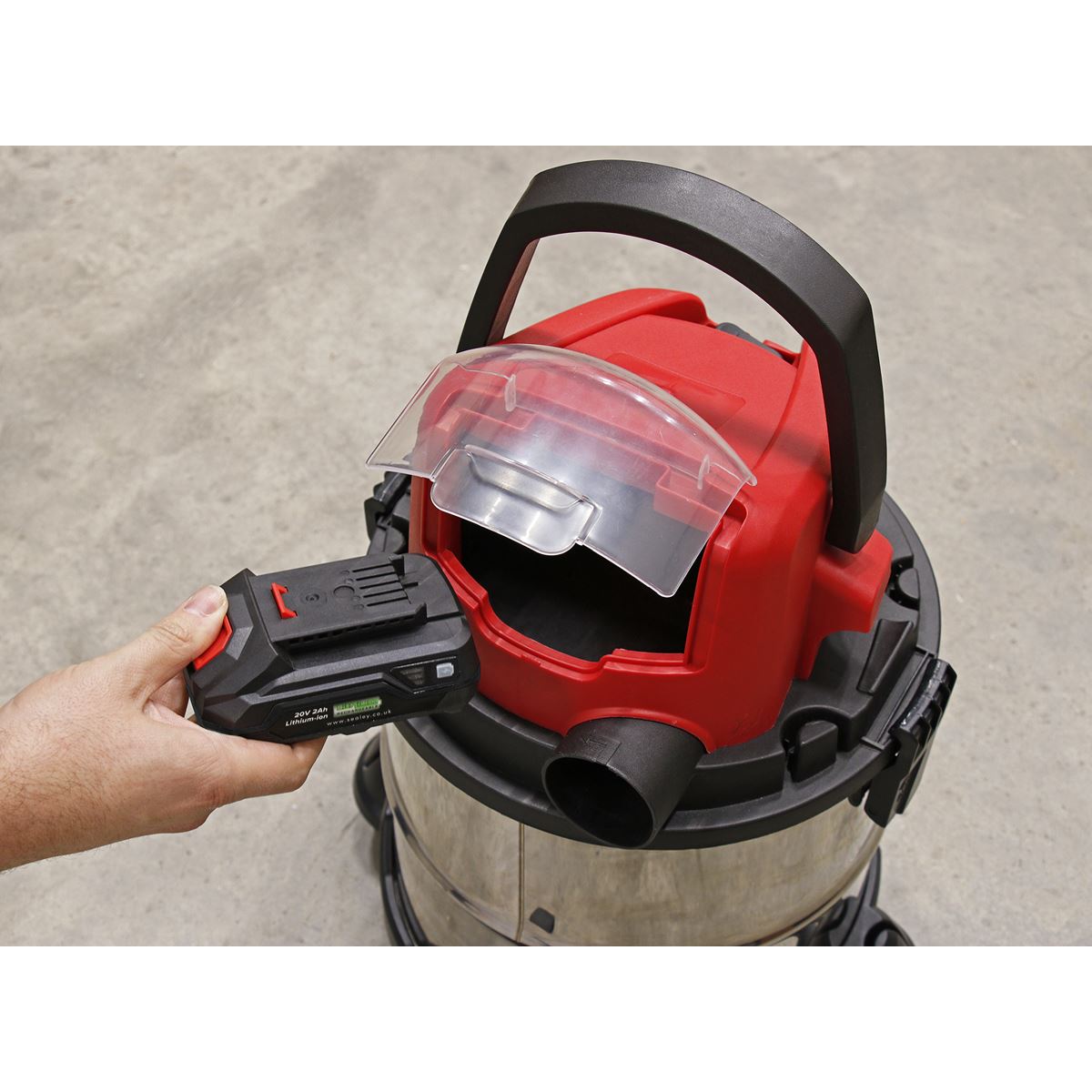 Sealey 20V Cordless 20L Wet and Dry Vacuum Cleaner Body Only