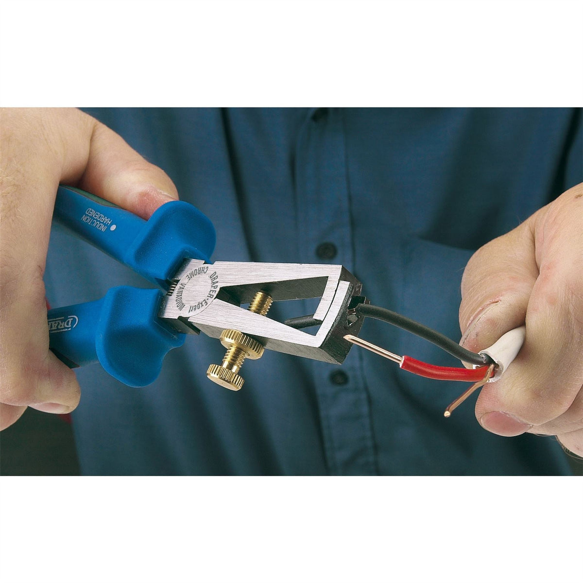 Draper Expert Heavy Duty Soft Grip Wire Stripping Pliers 150mm 68894 White Rose Tools