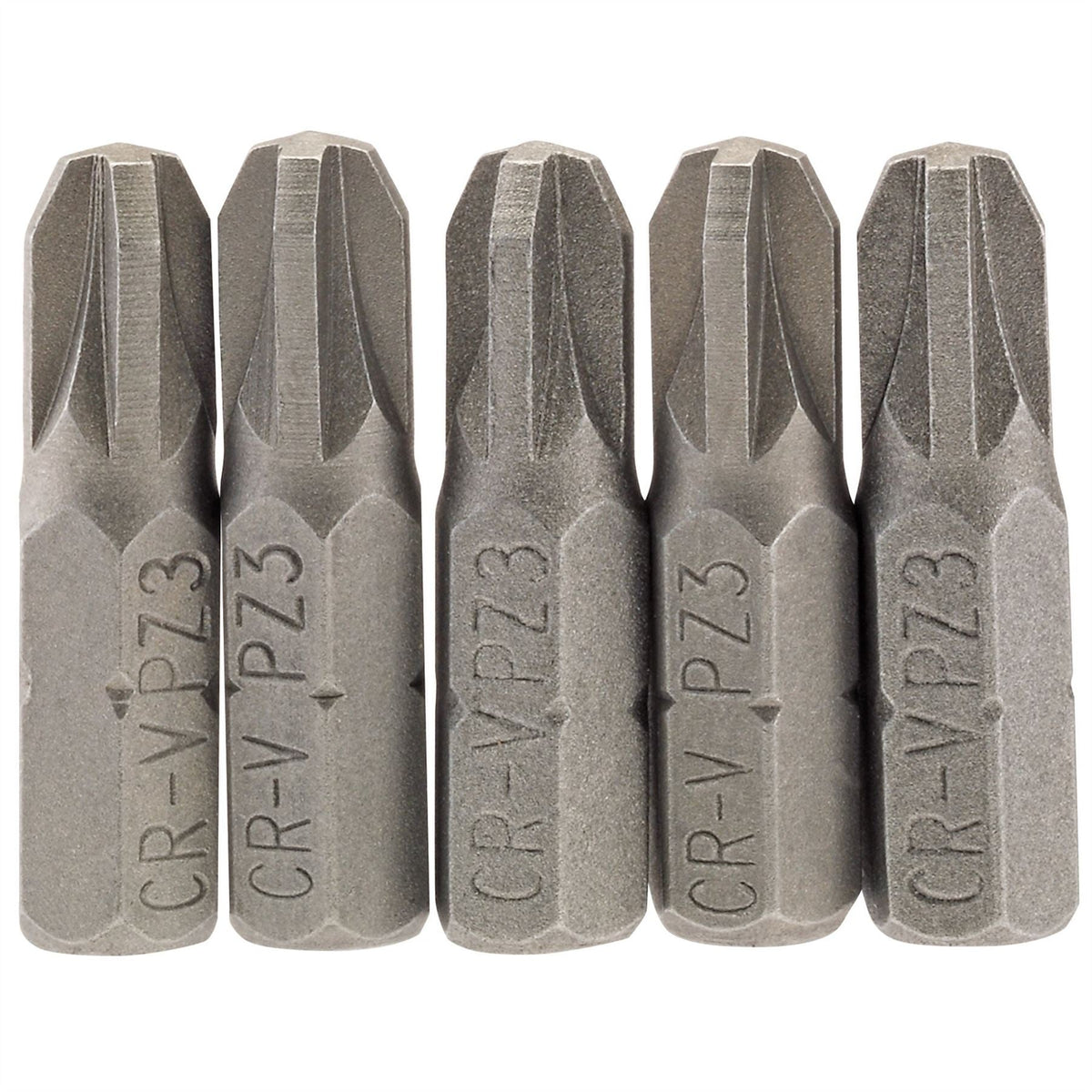 Draper PZ Type Insert Bit 1/4" Hex 25mm Long No.3 (Pack of 5) 64016 White Rose Tools