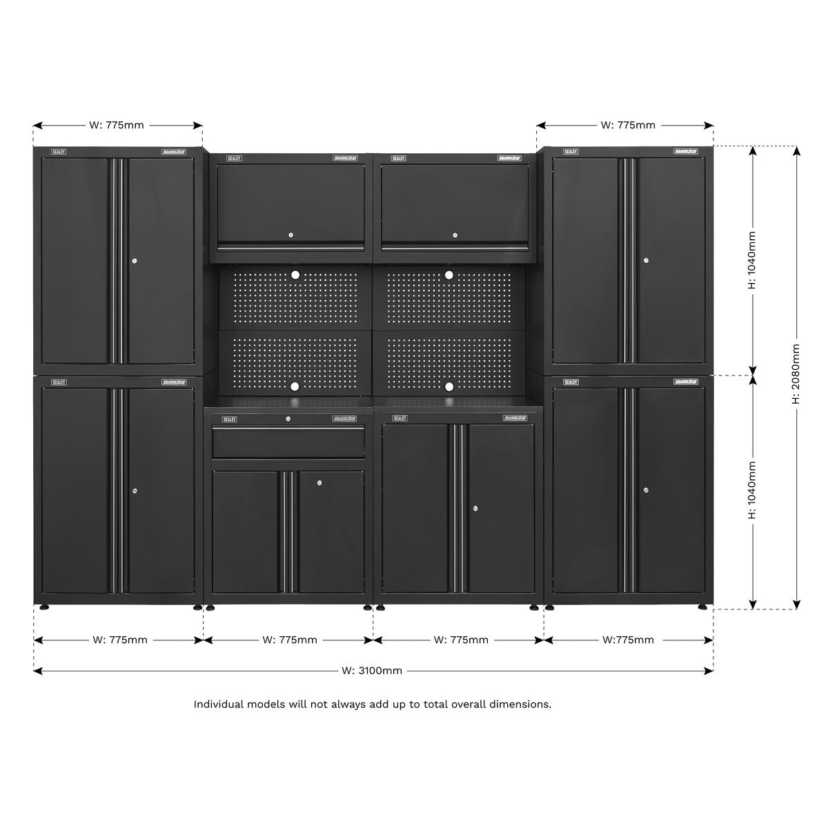 Sealey Superline Pro Rapid-Fit 3.1m Modular Garage Storage System