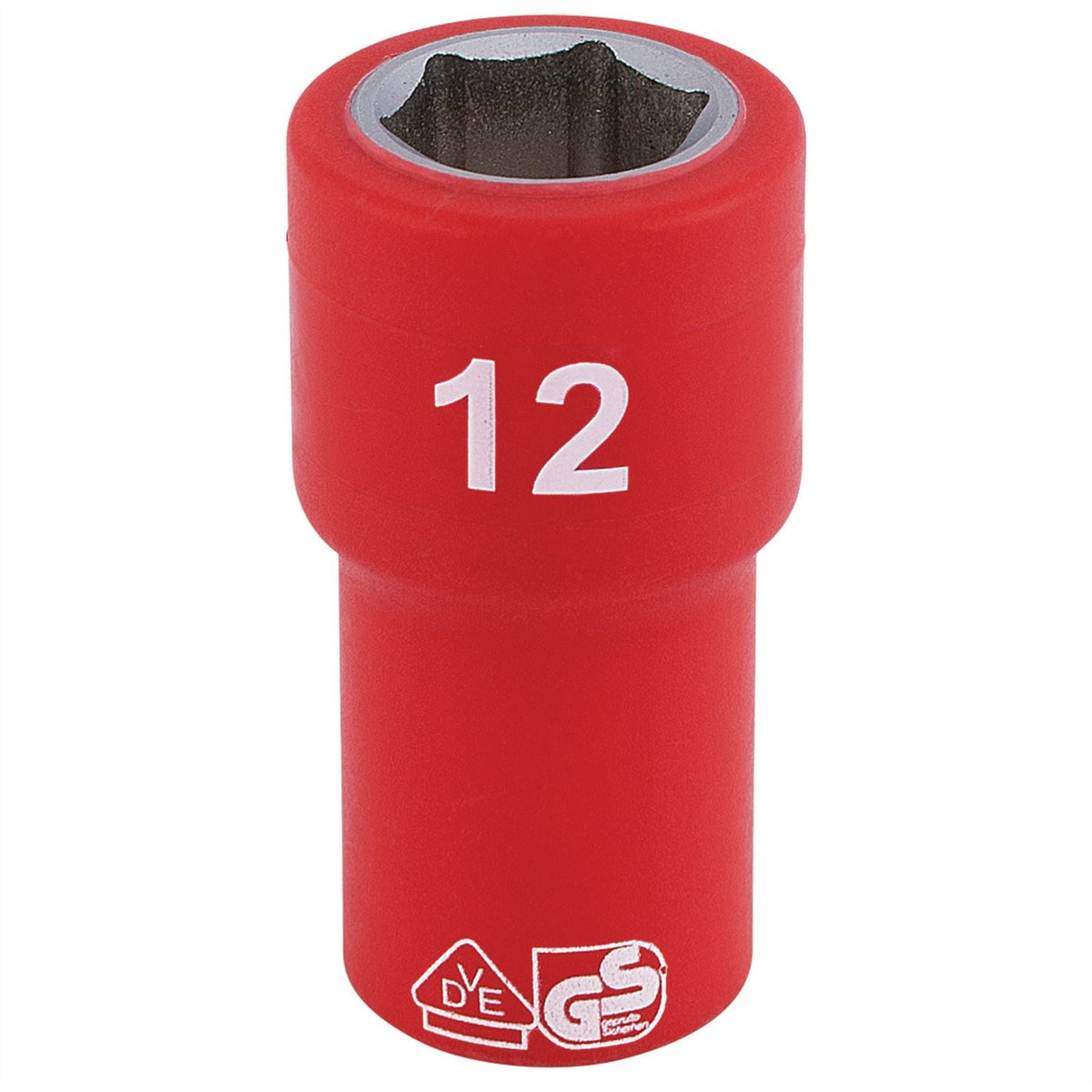 Draper Expert Fully Insulated VDE Socket 1/4" Sq. Dr. 12mm 31490 White Rose Tools