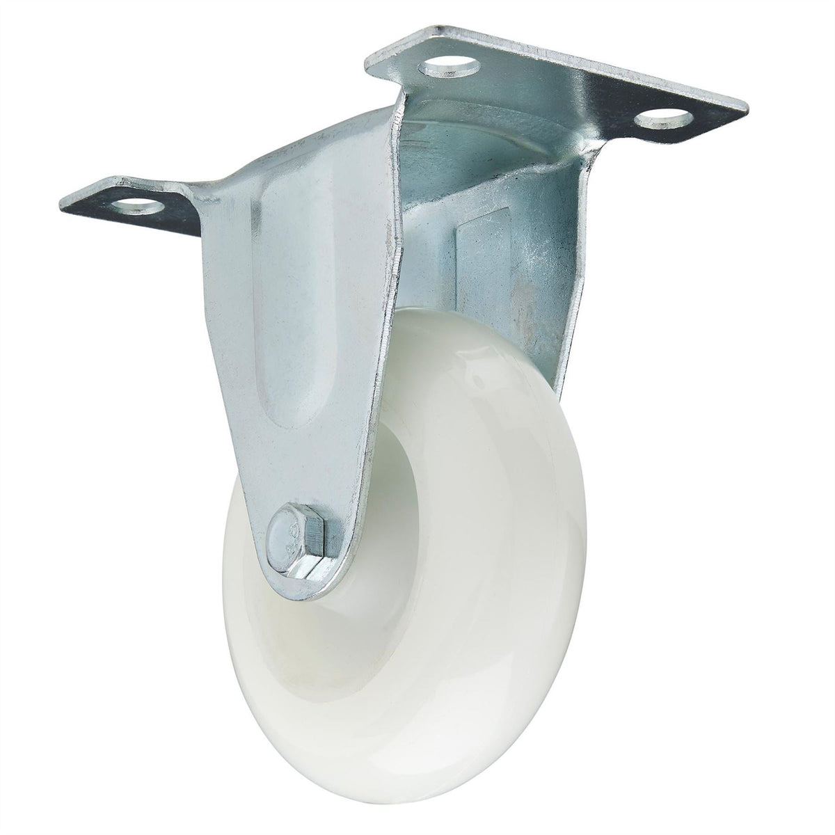Draper Fixed Plate Fixing Nylon Wheel 75mm Diameter S.W.L. 100kg 65502 White Rose Tools