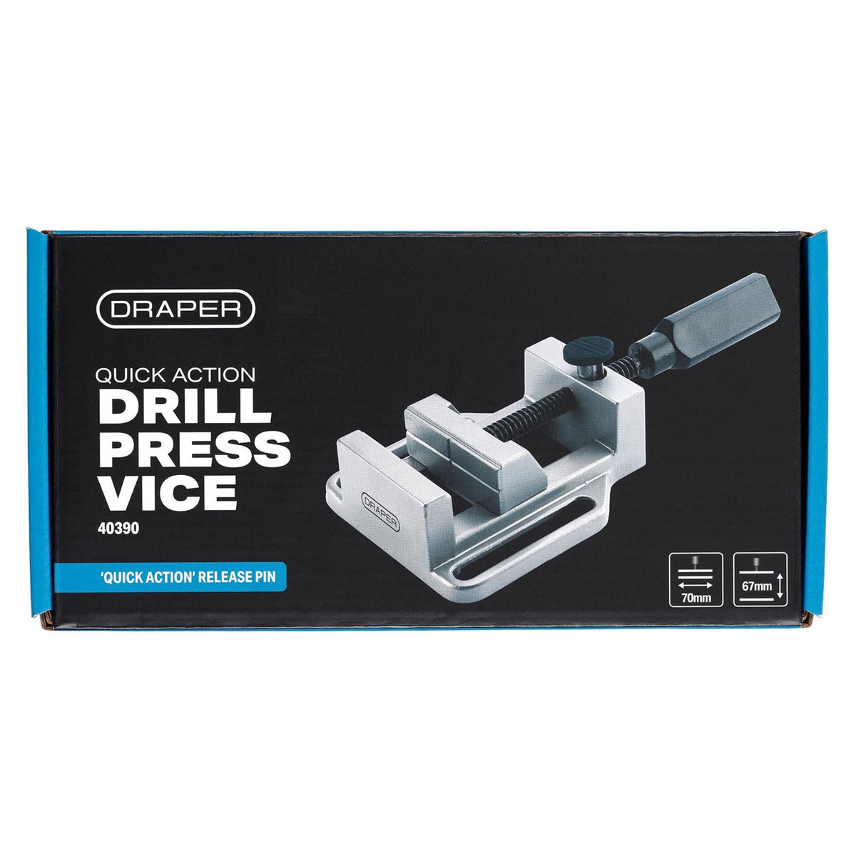 Draper Quick Release Drill Press Vice 70mm 40390 White Rose Tools
