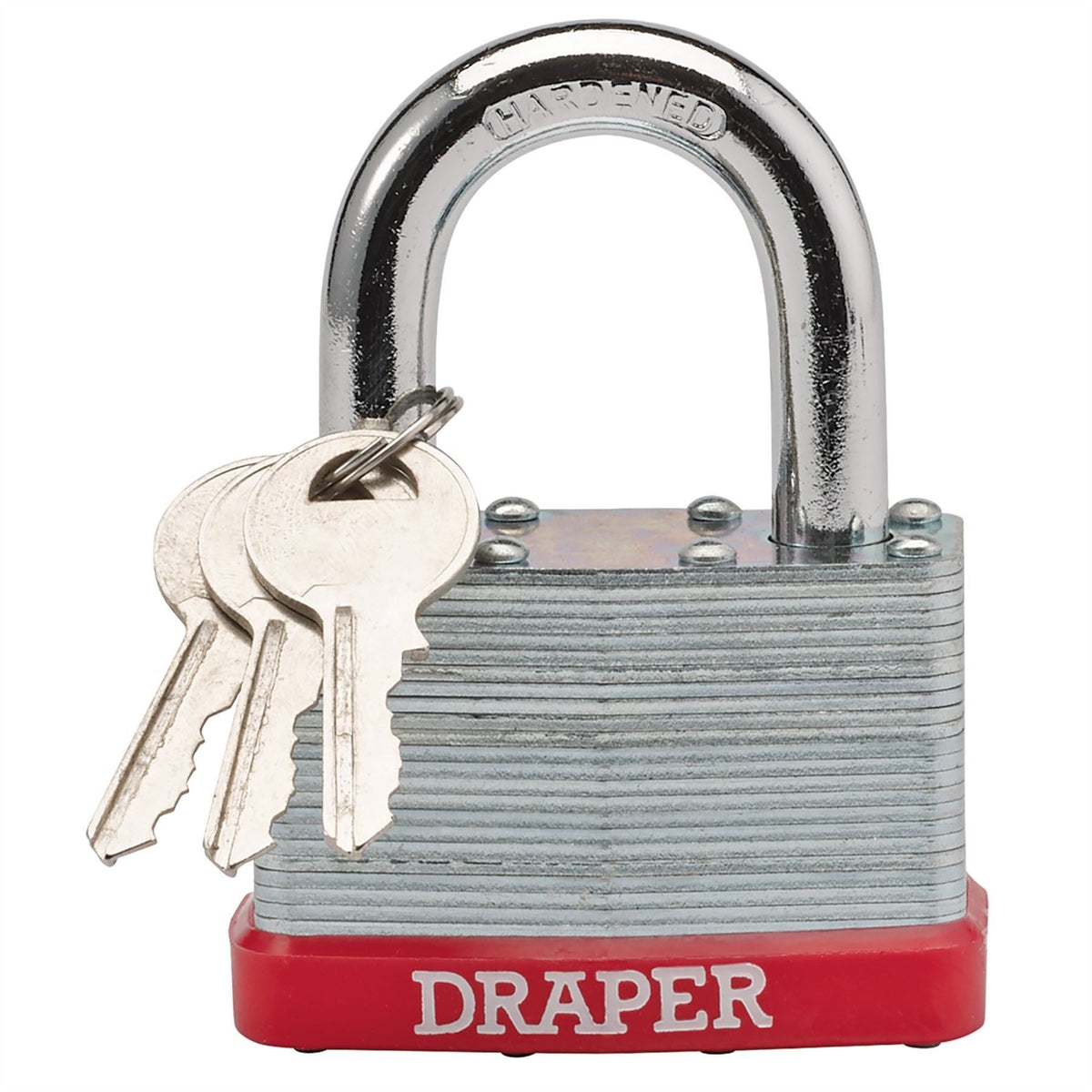 Draper Redline® Laminated Steel Padlock 65mm 68807 White Rose Tools