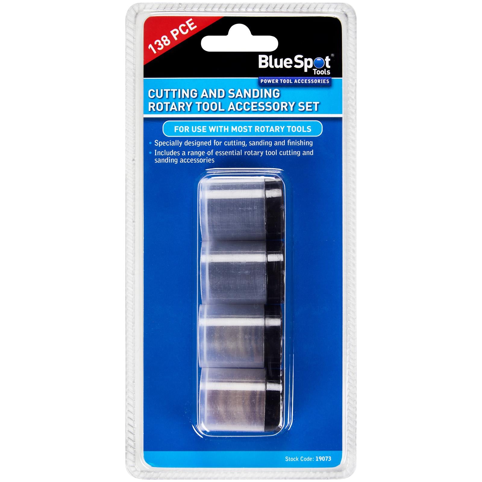 BlueSpot Cutting and Sanding Discs Rotary Tool Accessory Set 138 Piece