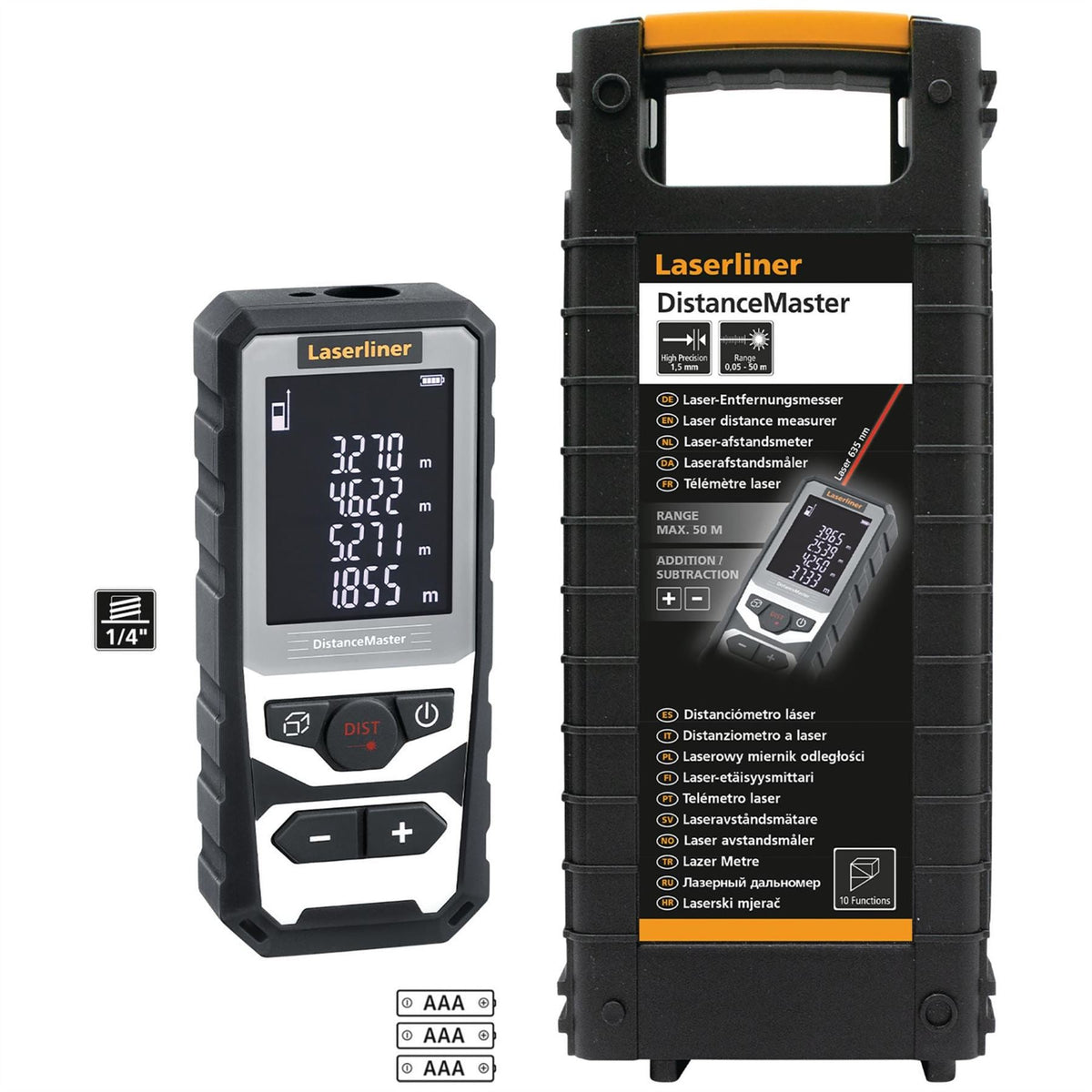 Laserliner 080.982A DistanceMaster Laser Rangefinder 50m 32150 White Rose Tools